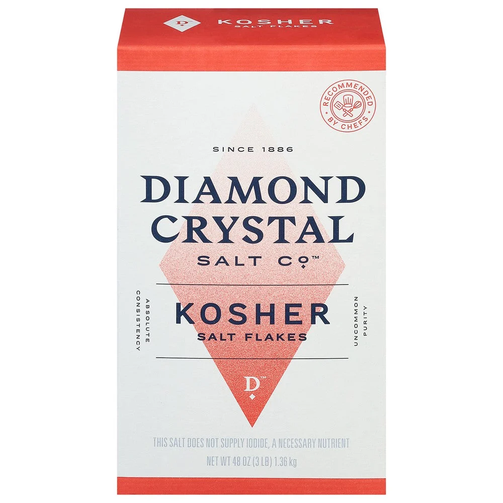 Diamond Crystal - Salt Kosher Flakes Box - Case of 9-3 Pounds