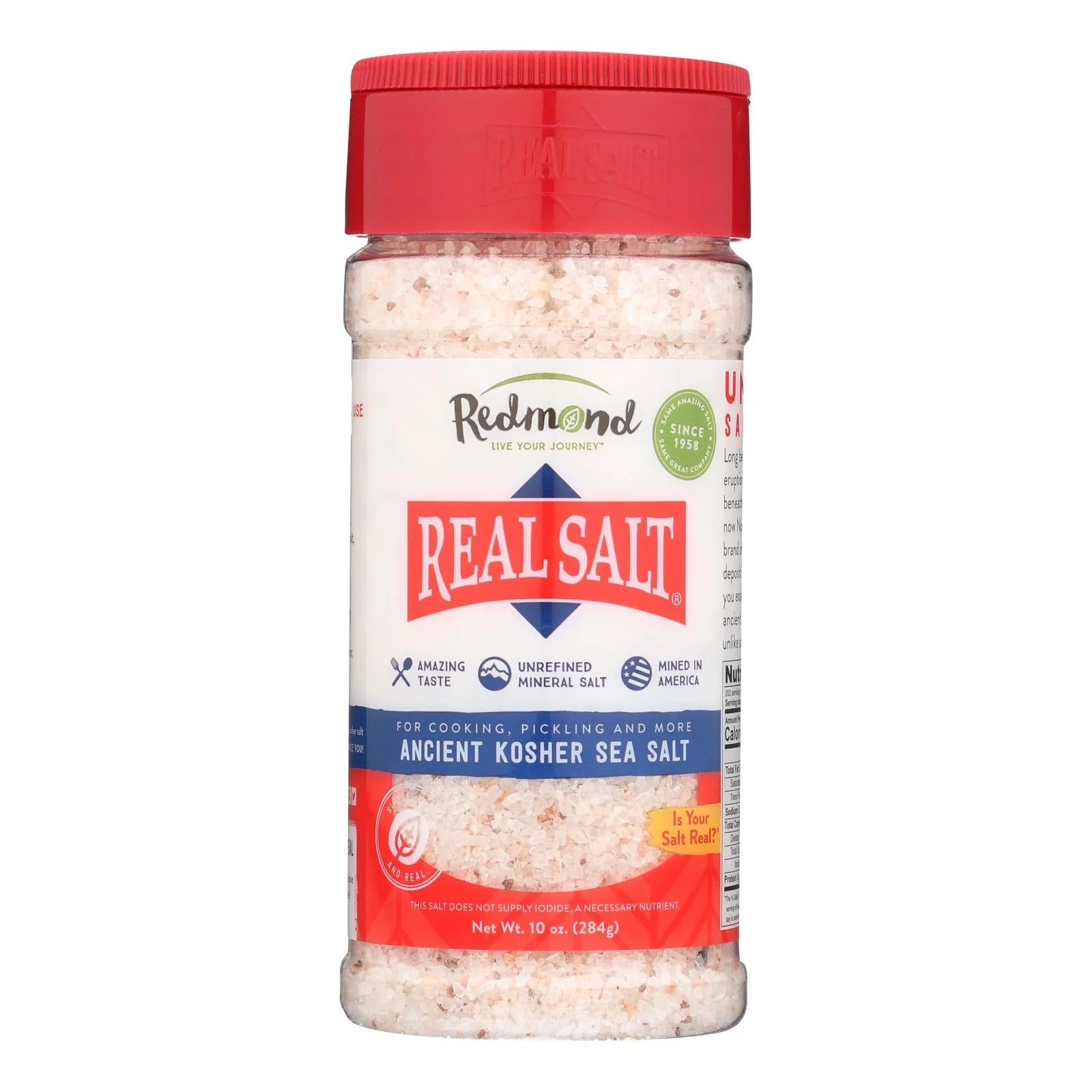 Redmond's Kosher Salt - Case of 6 - 10 Ounce