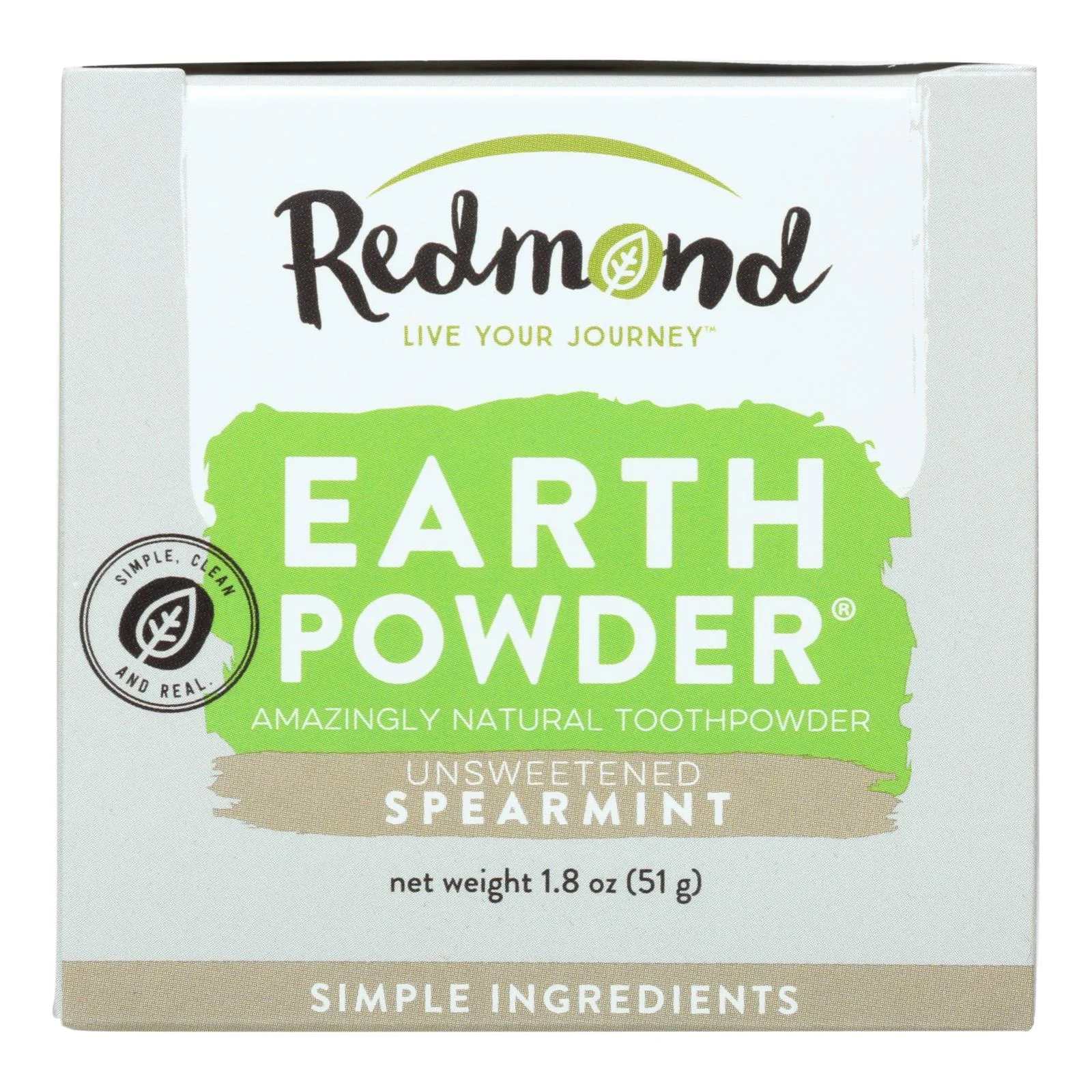 Redmond Earthpowder Toothpowder Spearmint - 1 Each - 1.8 Ounce