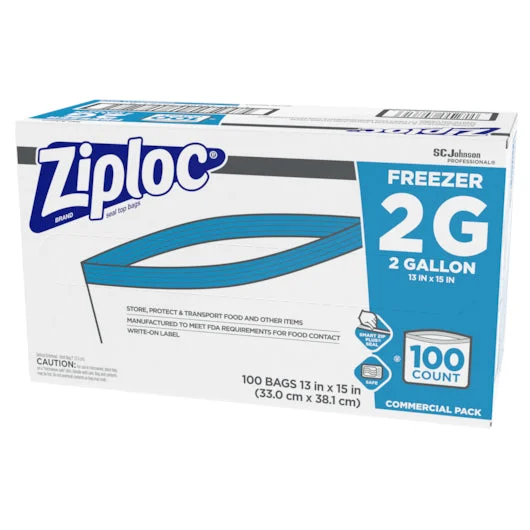 Ziploc Two Gallon Freezer Bag 1 - 100 Cnt