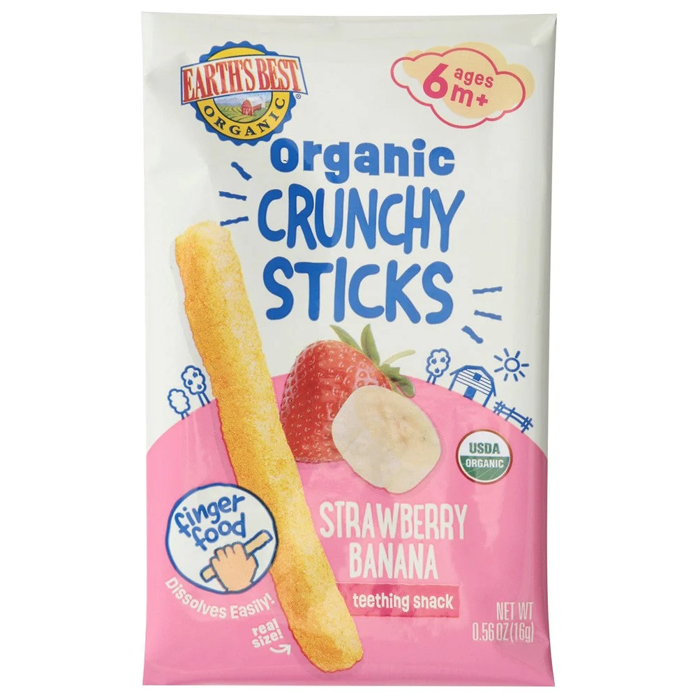 Earth's Best - Crnchy Stks Organic Straw Ban - Case of 5-.56 OZ