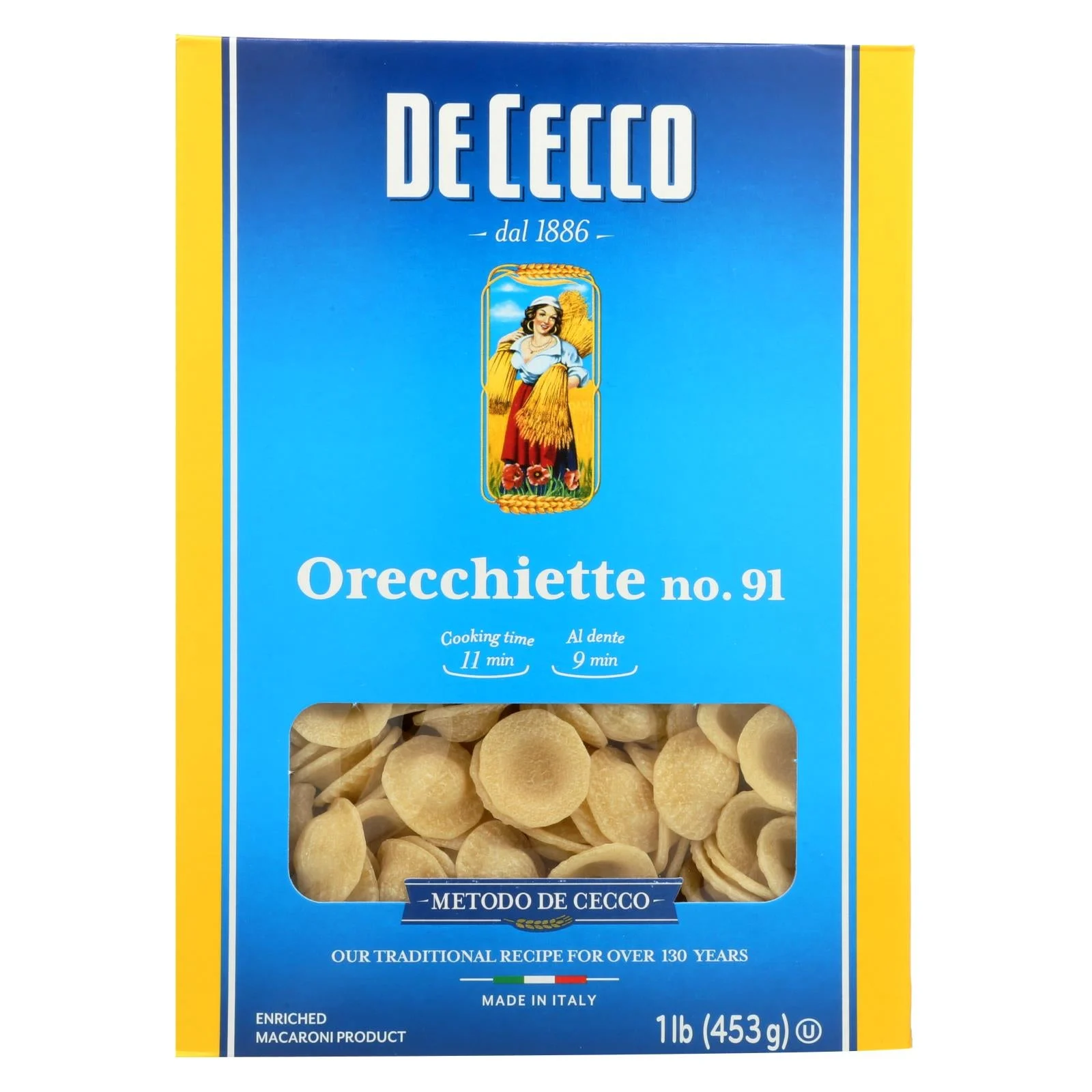 De Cecco Pasta - Pasta - Orecchiette - Case of 12 - 16 Ounce