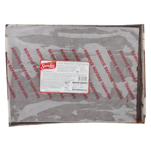 Sara Lee Iced With Nuts 12X16 Chocolate Brownies 75 Ounce Size - 4 Per Case.