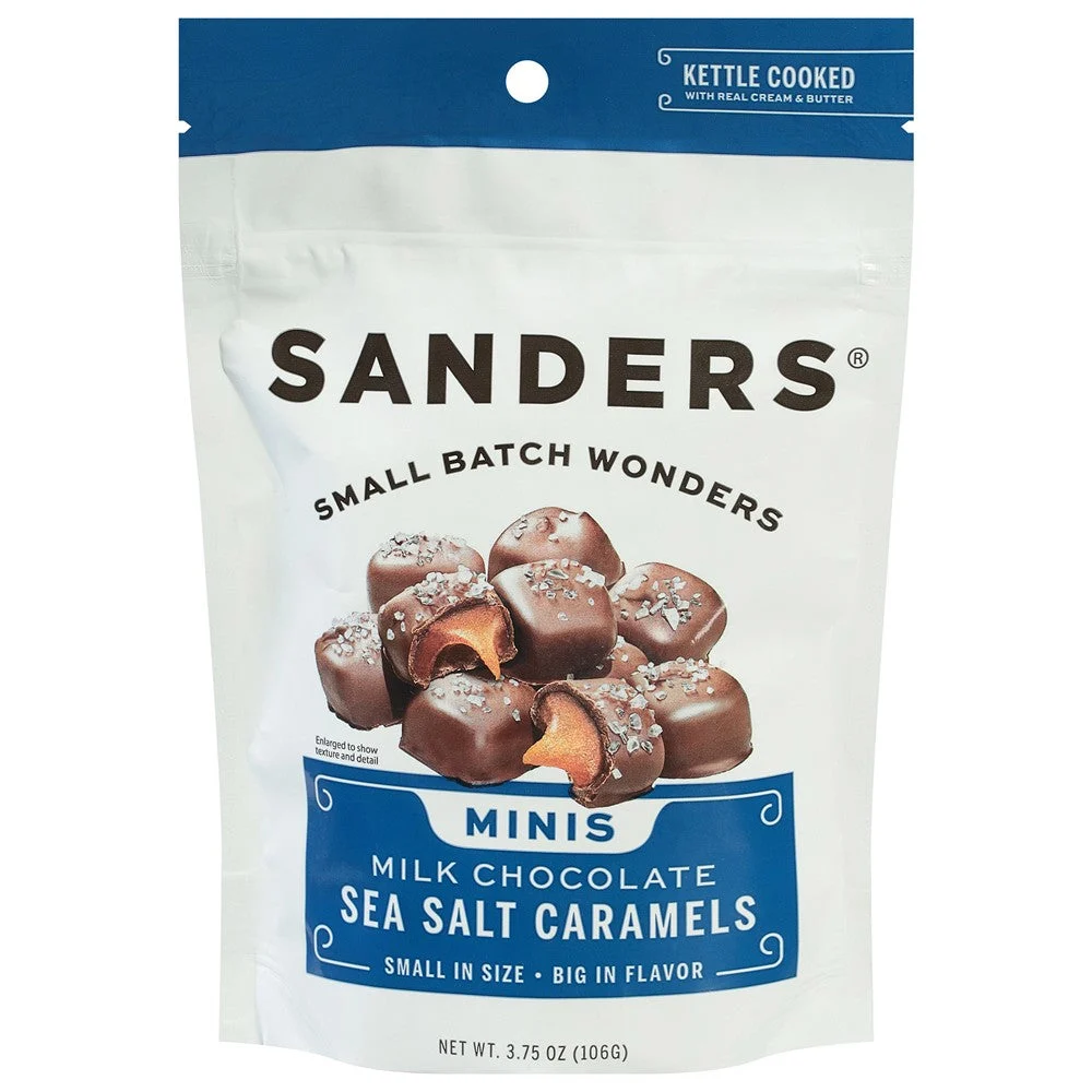 Sanders - Mlk Chocolate Seasalt Crml Bite - Case of 12-3.75 OZ