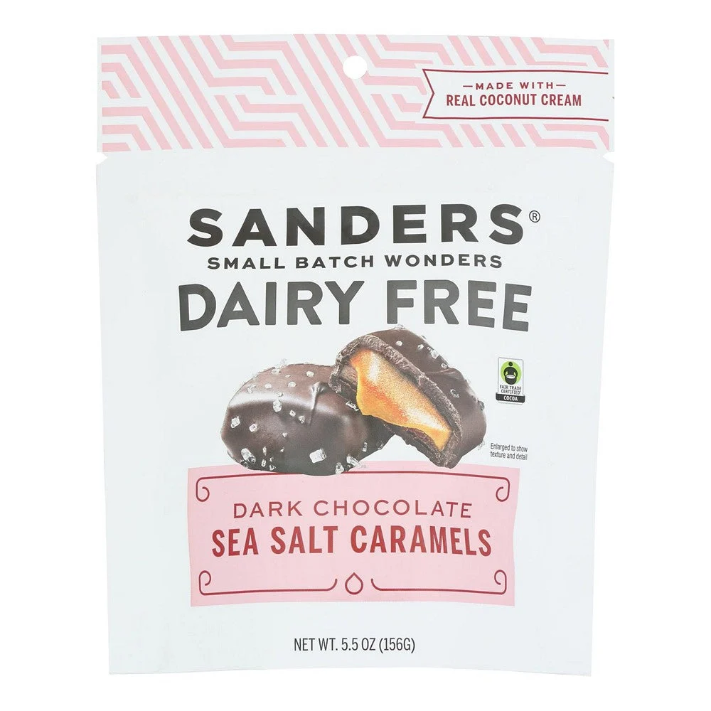 Sanders - Caramels Dark Chocolate Seasalt - Case of 6-5.5 OZ
