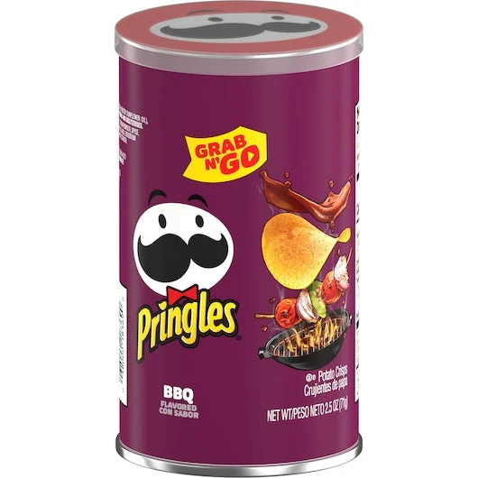 Pringles Crisps BBQ Grab n Go 2.5 Ounce Size - 12 Per Case.