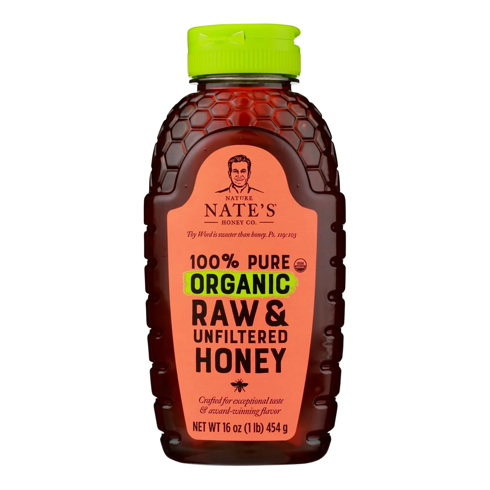 Nature Nate's - Honey Raw Unfiltered - Case of 6-16 Ounce