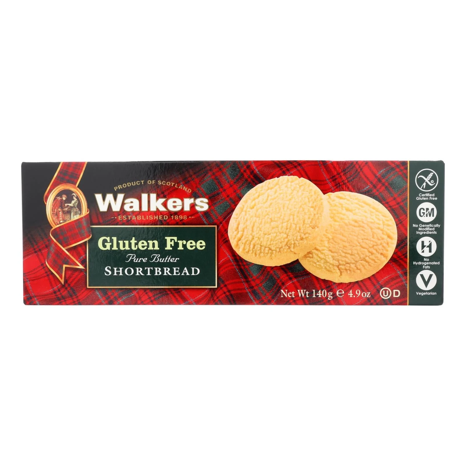 Walkers Shortbread Short Bread Cookies - Round - Case of 6 - 4.9 Ounce.