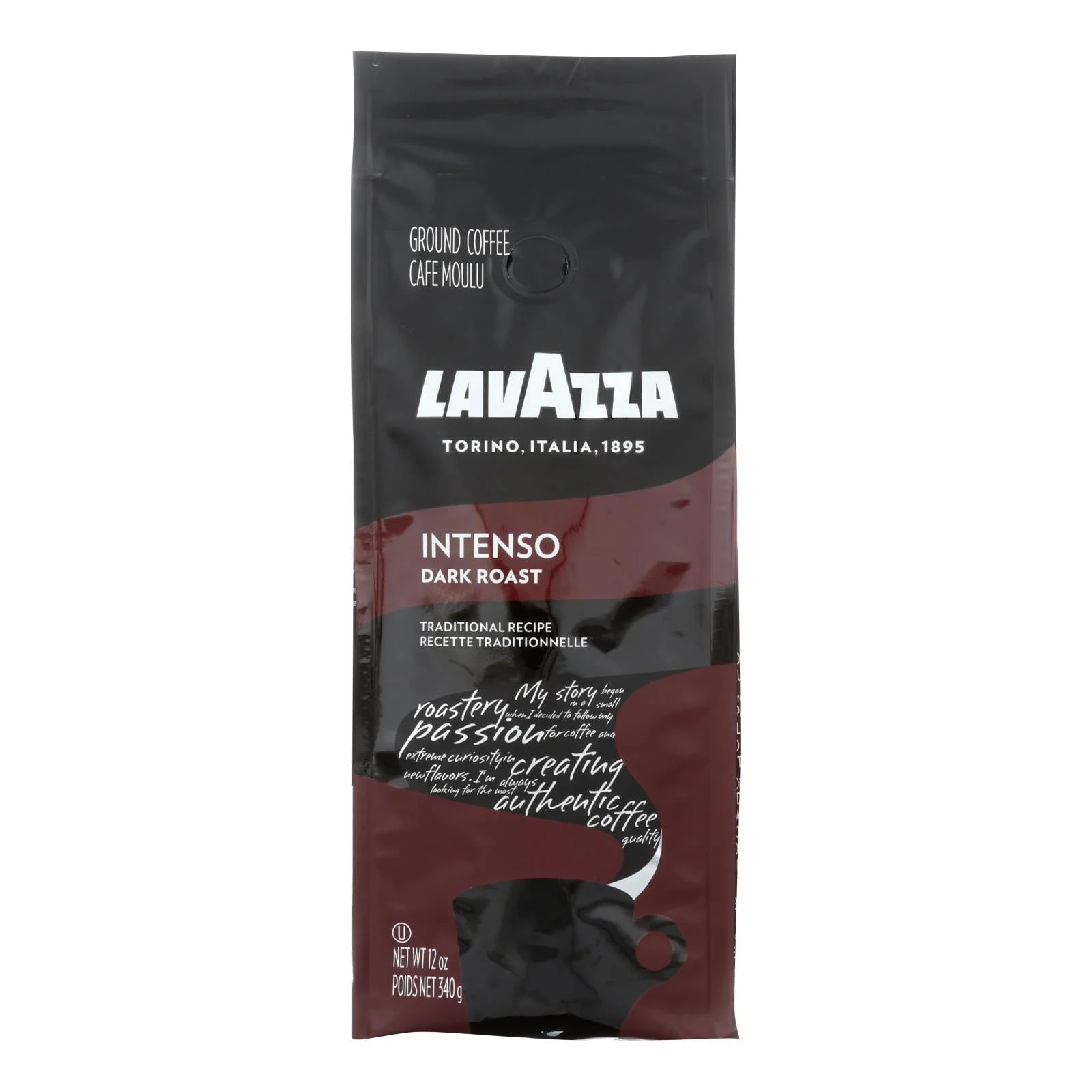 Lavazza Coffee's Intenso Dark Roast - Case of 6 - 12 Ounce
