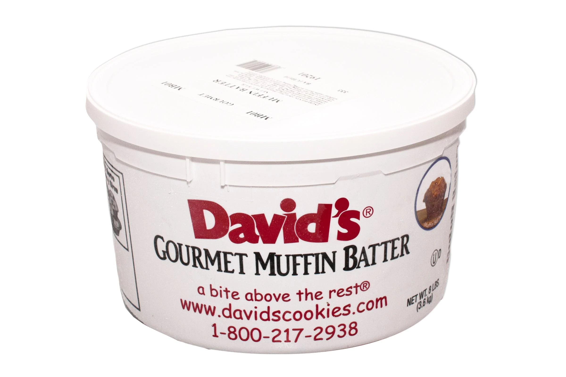 David's Batter Muffin Lemon Poppyseed 8 Pound Each - 2 Per Case.