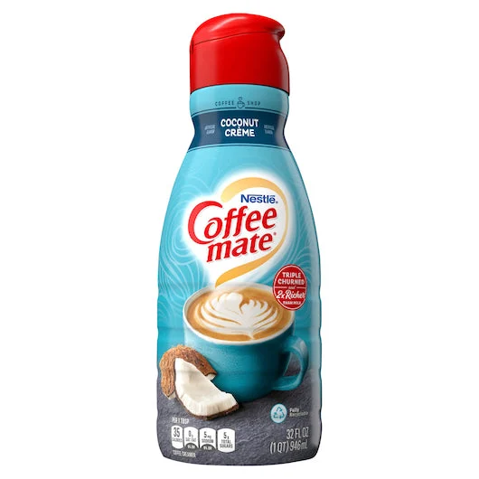 Coffee-Mate Liquid Coconut Cream, 32 Fluid Ounces, 6 per case