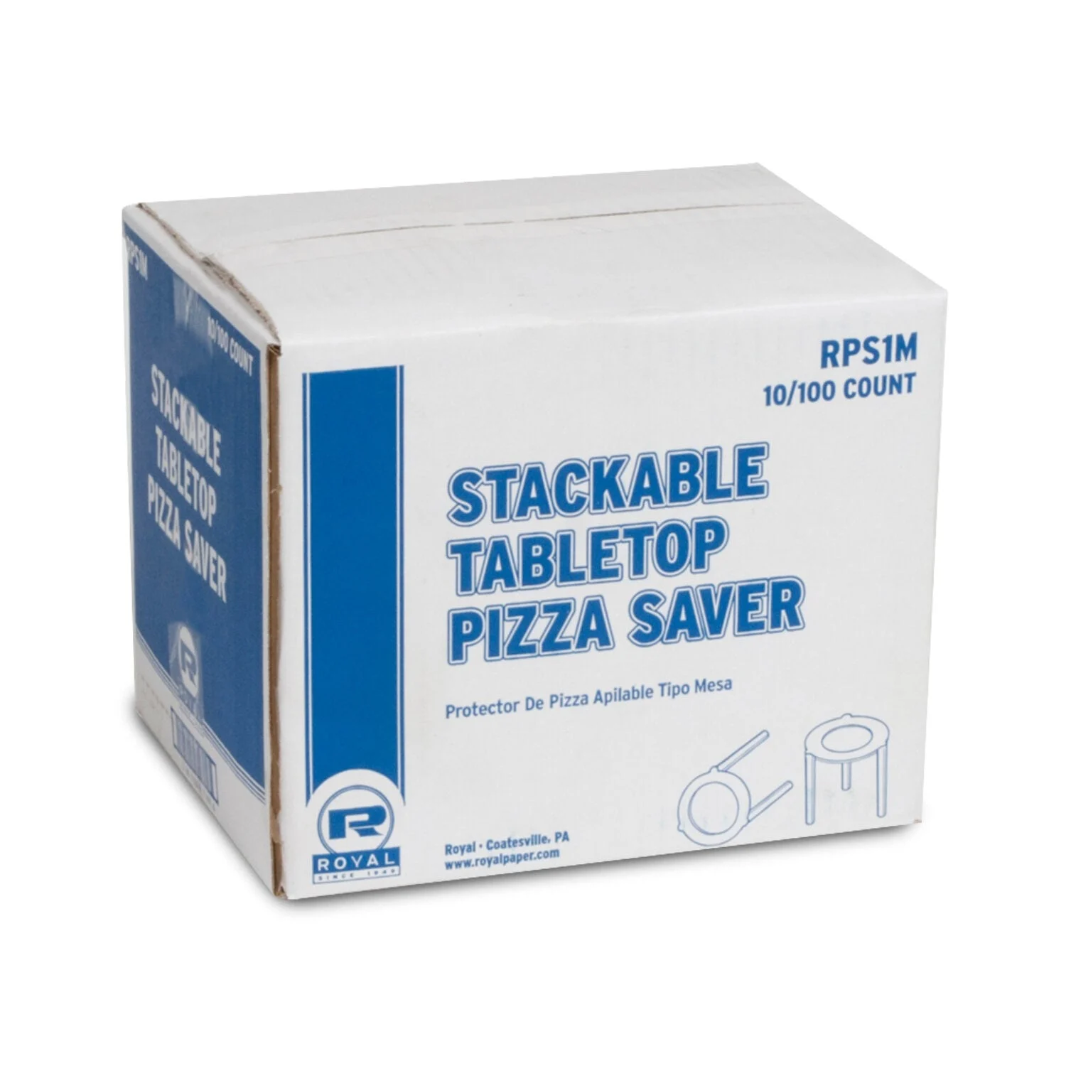 Royal Tabletop Pizza Saver 1.5" Tall Packed 10 Packs Of 100 Per Case