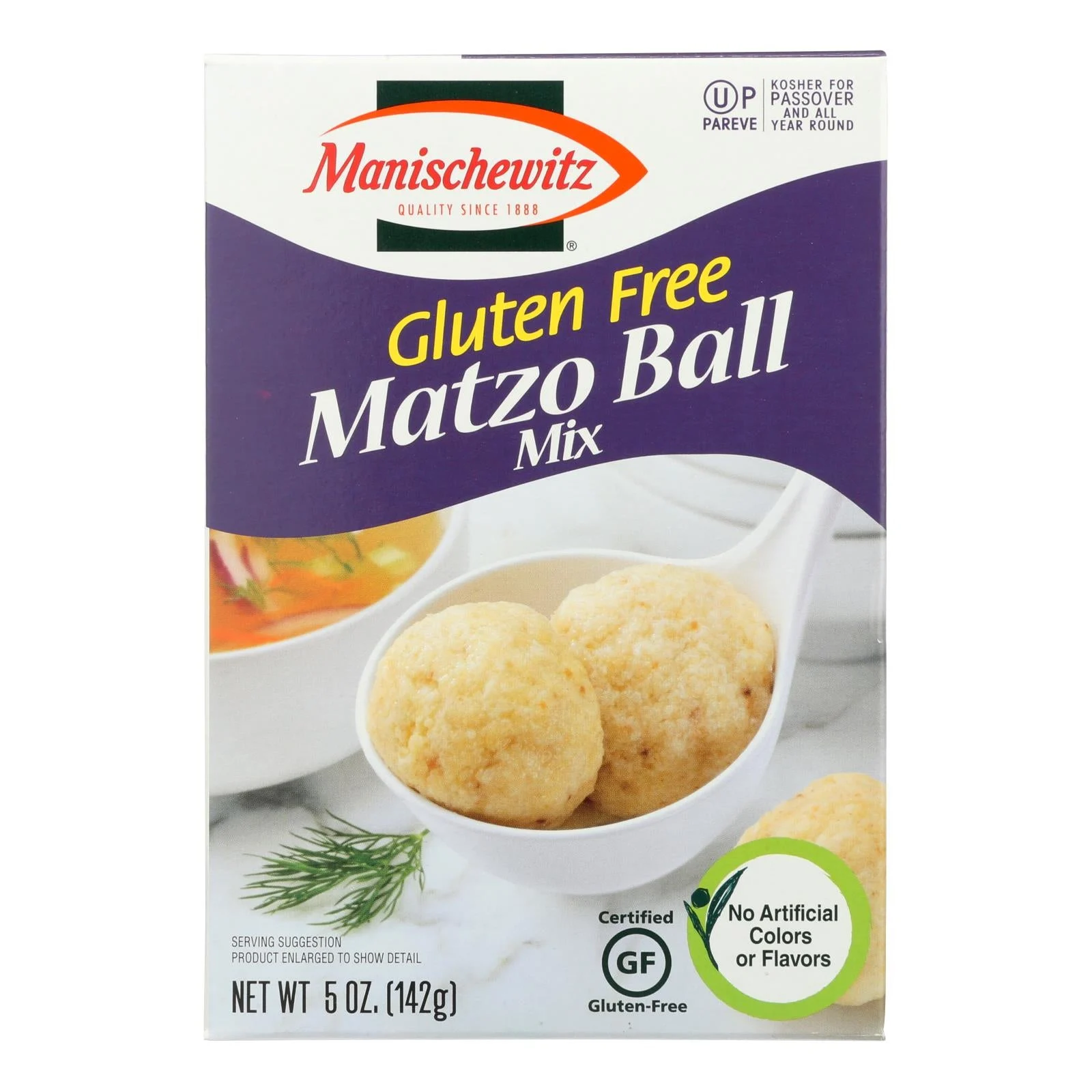 Manischewitz Gluten Free Matzo Ball Mix - Case of 12 - 5 Ounce