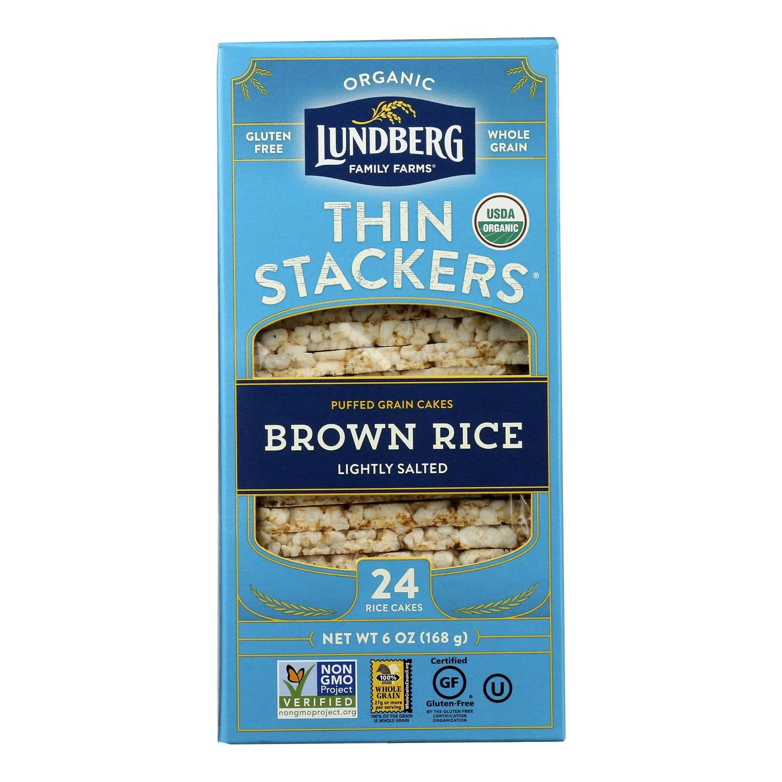 Lundberg Family Farms - Rice Ck Brn Low sodium Thn Stk - Case of 6-6 Ounce