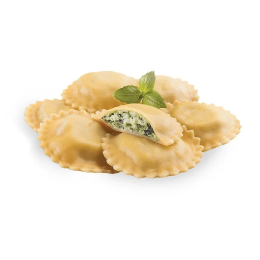 Seviroli Foods Pasta Large Round Spinach Mozzarella Ravioli 5 Pound Each - 2 Per Case.