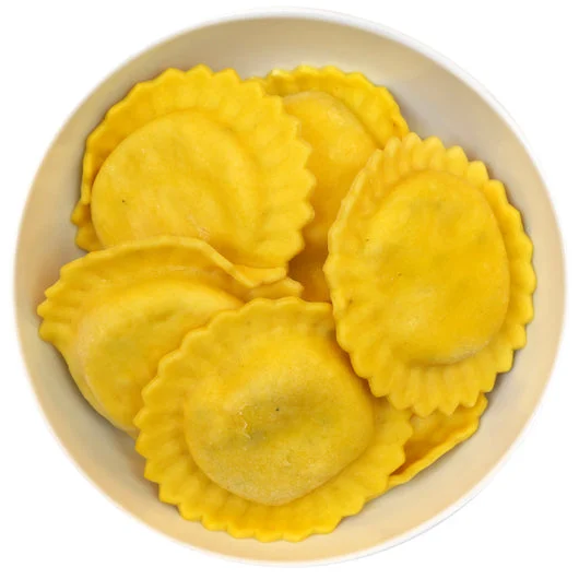 Seviroli Foods Pasta Large Round 4-Cheese Ravioli 5 Pound Each - 2 Per Case.