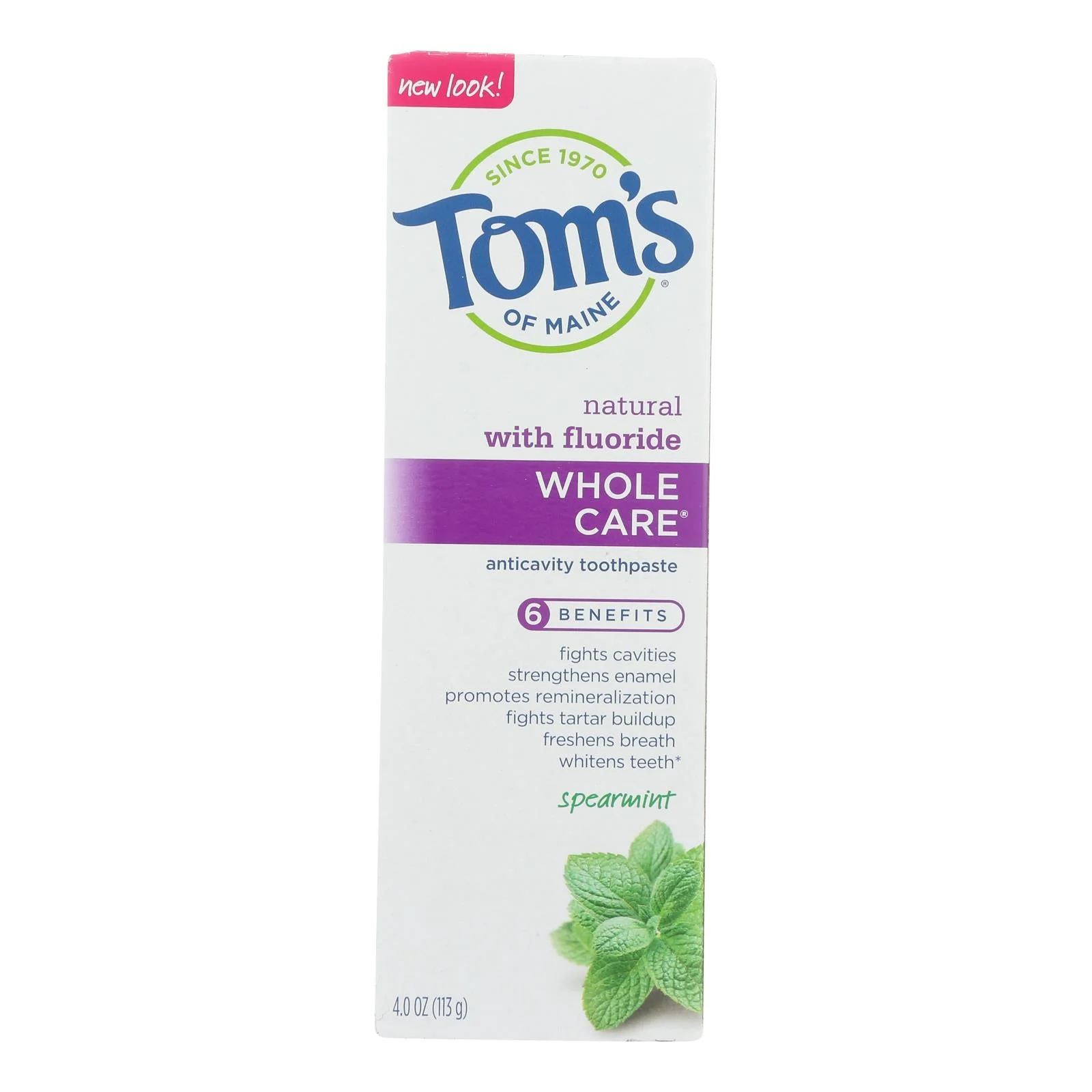 Tom's Of Maine - Tp Whole Care Sprmnt Fluor - Case of 6 - 4 Ounce