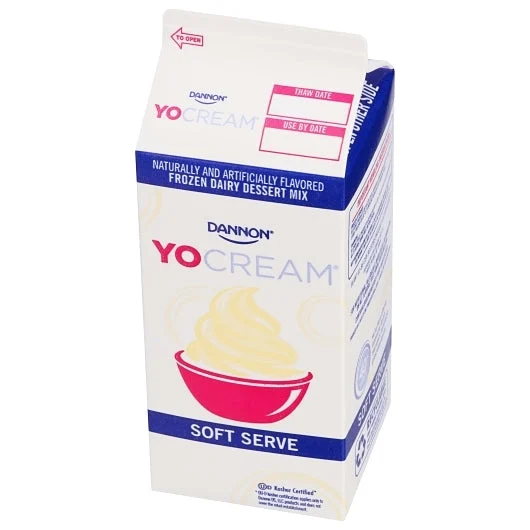 Yocream Frozen Custard Vanilla Cream Soft Serve Mix Premium Frozen Custard, 64 Ounces, 1 Per Case
