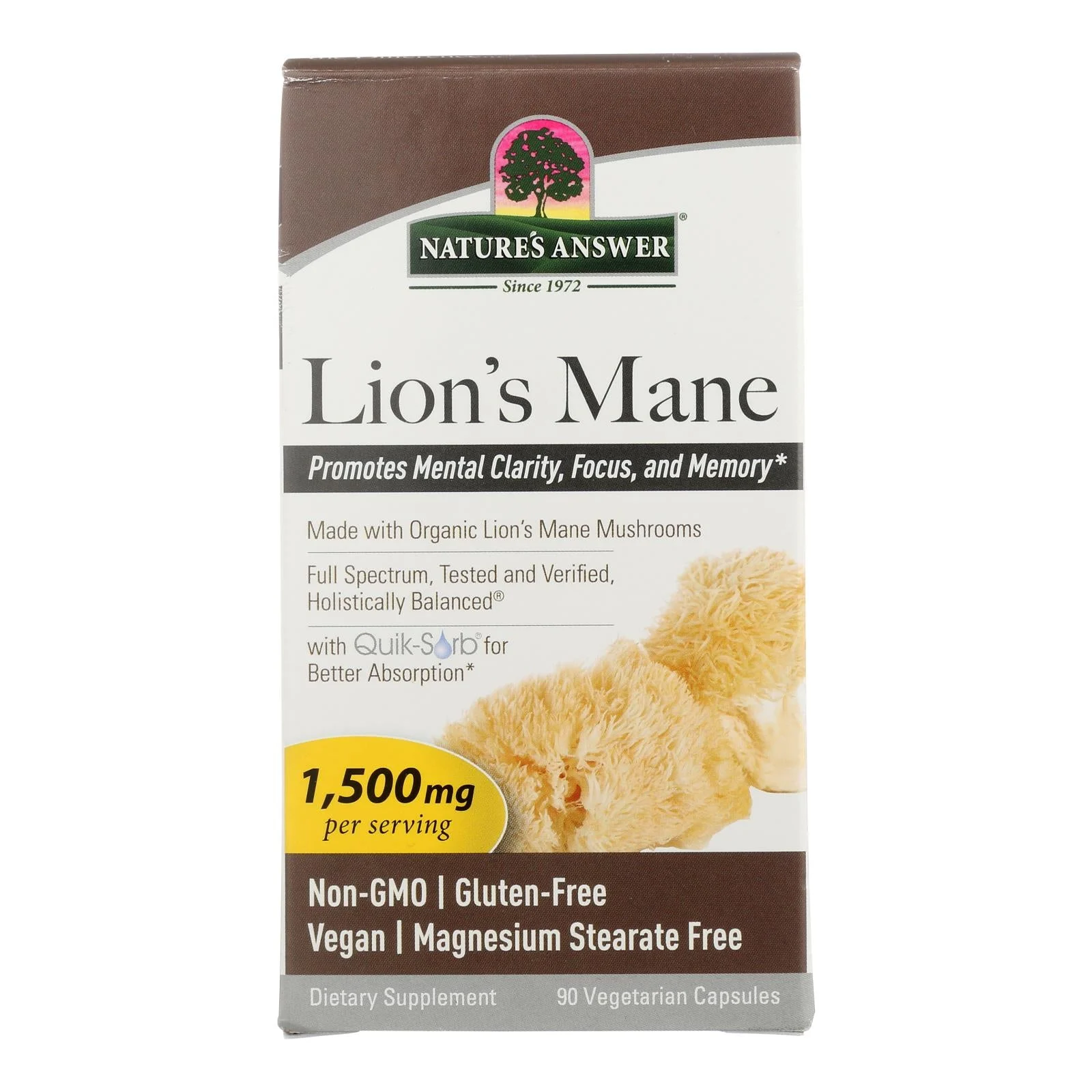 Nature's Answer - Lion's Mane Veg Capsules - 1 Each-90 Count