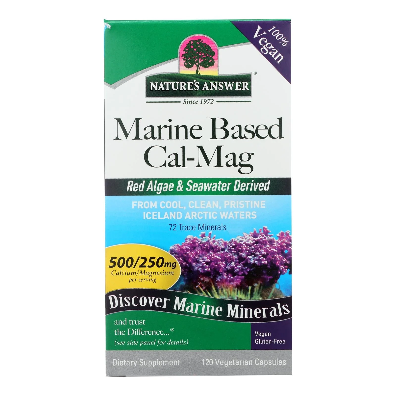 Nature's Answer Plant Based Cal-Mag Dietary Supplement - 1 Each - 120 CAP