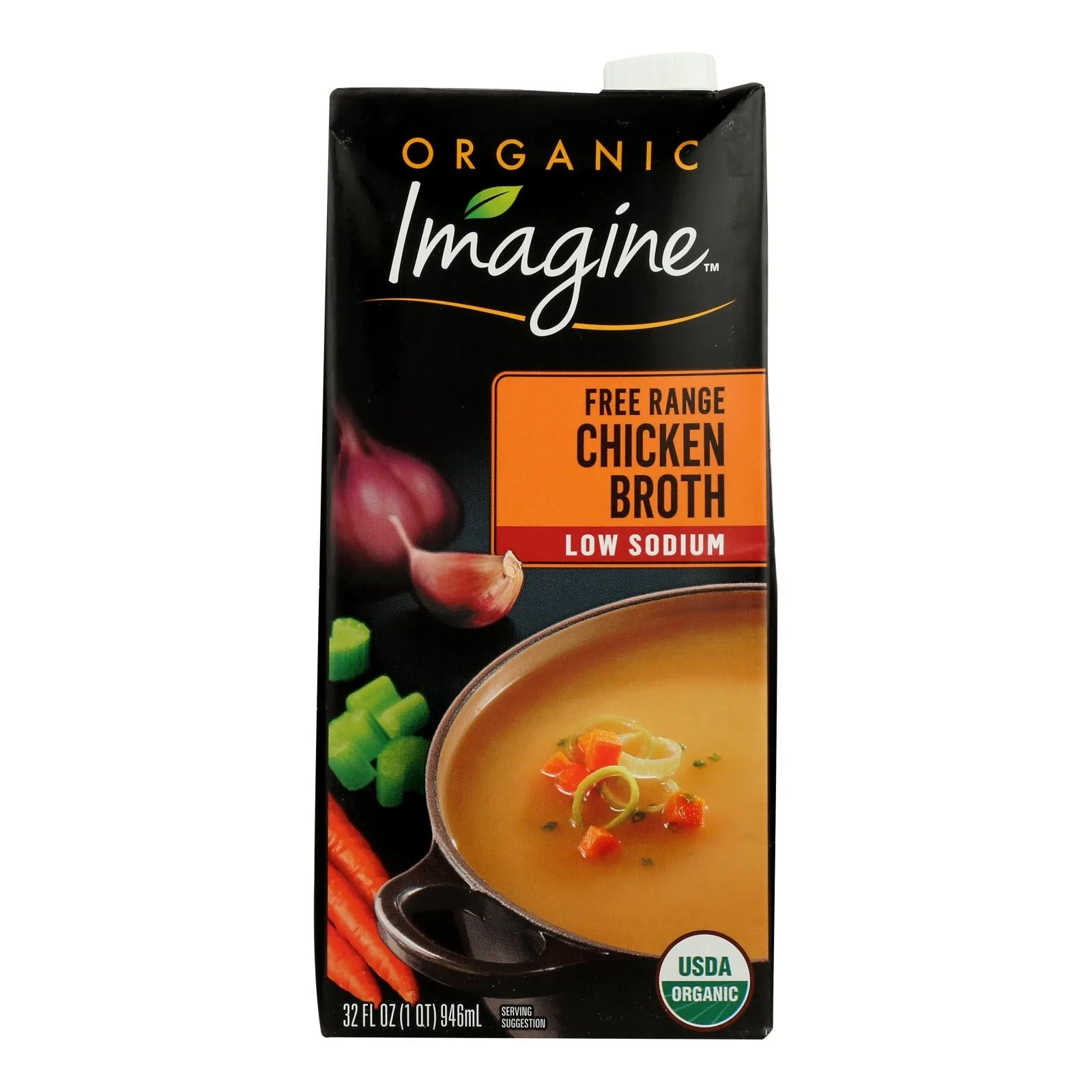 Imagine Foods - Broth Chicken Low sodium - Case of 6-32 Fluid Ounce