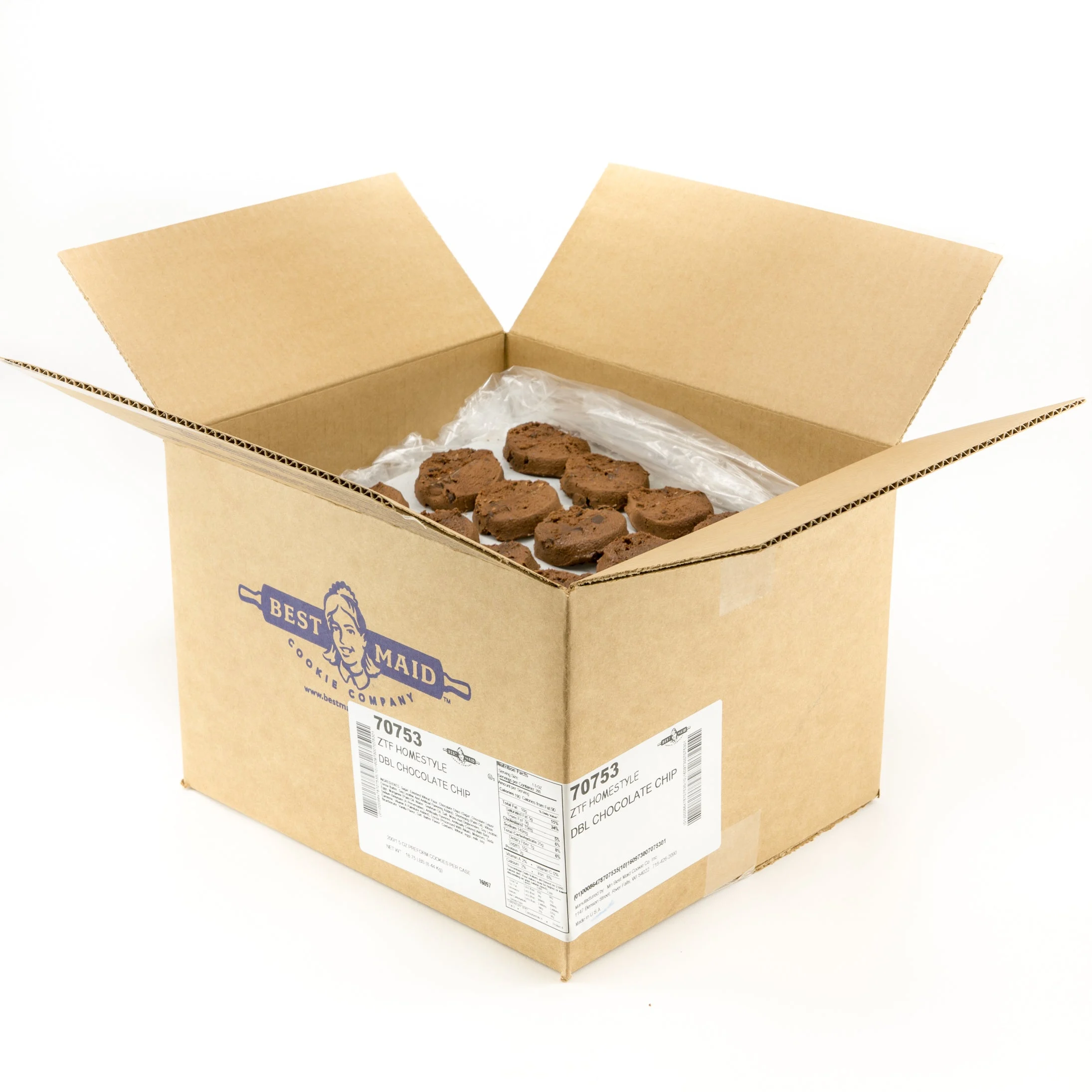 Cookie Dough Double Chocolate Chip 1.5 Ounce Size - 200 Per Case.