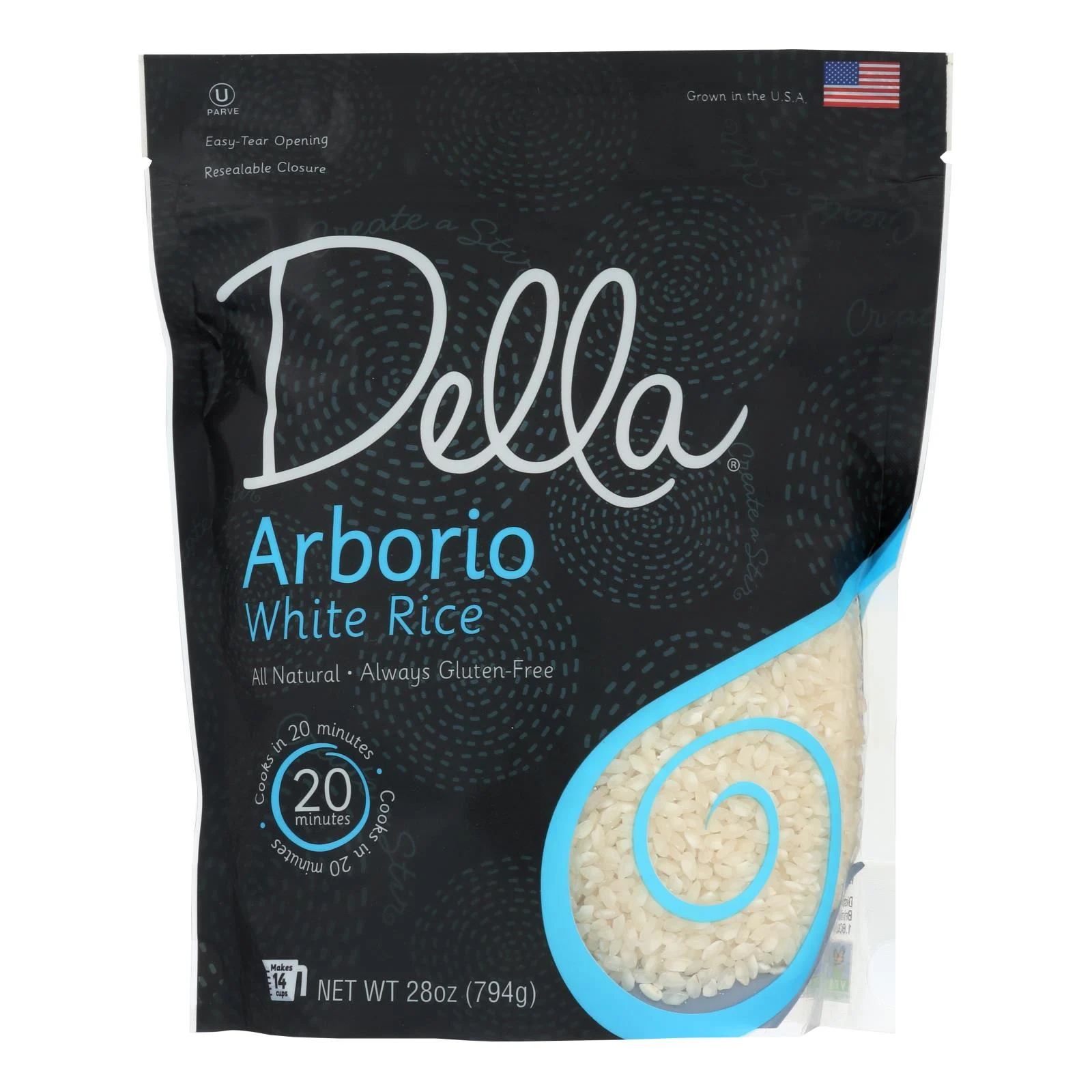 Della - Arborio White Rice - Case of 6 - 28 Ounce.