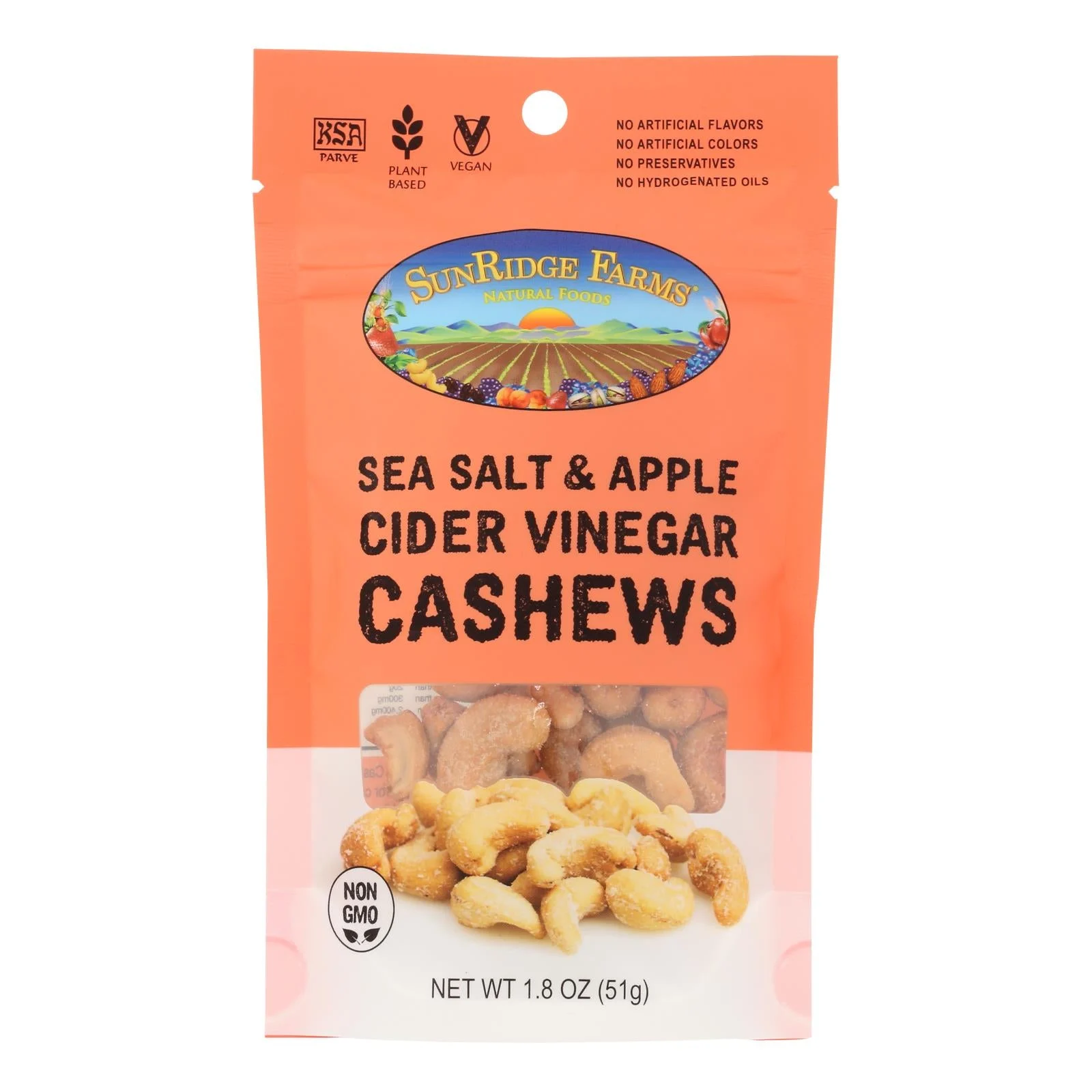 Sunridge Farms Cashews - Case of 8 - 1.8 Ounce