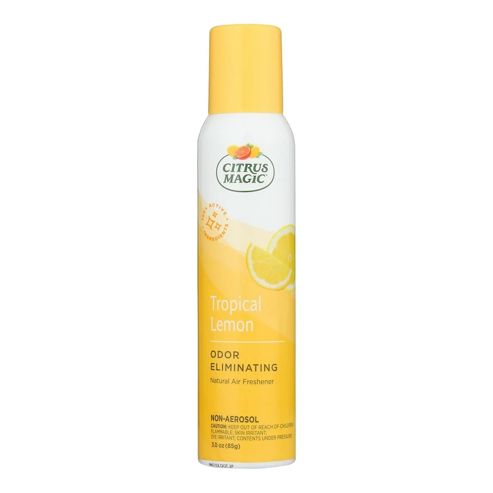Citrus Magic Tropical Lemon Air Freshener-Non-Aerosol Spray - 3.5 oz - Case of 6