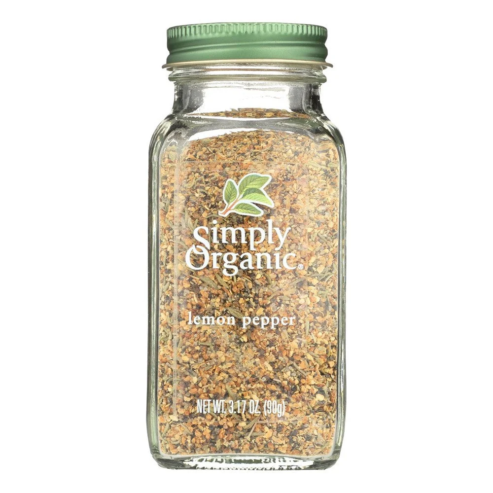 Simply Organic - Lemon Pepper Organic - Case of 6 - 3.17 ounces