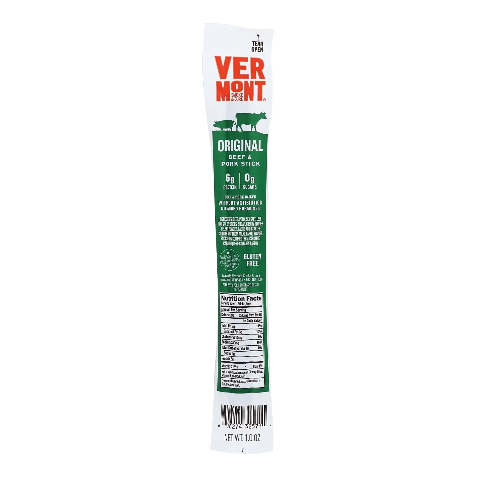 Vermont Smoke And Cure RealSticks - Cracked Pepper - 1 Ounce - Case of 24