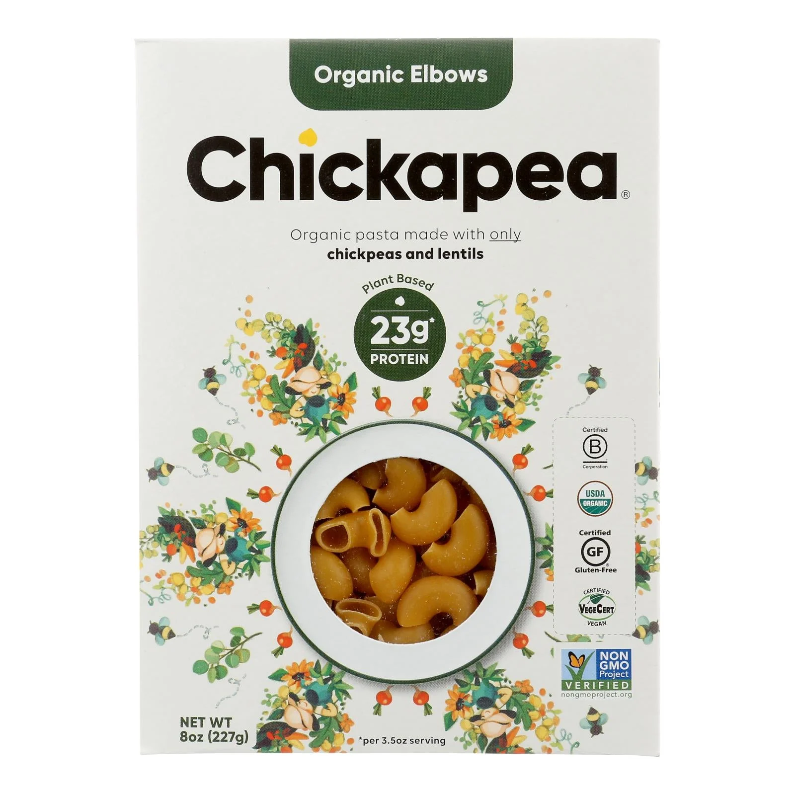 Chickapea Pasta - Pasta Elbows - Case of 6-8 Ounce