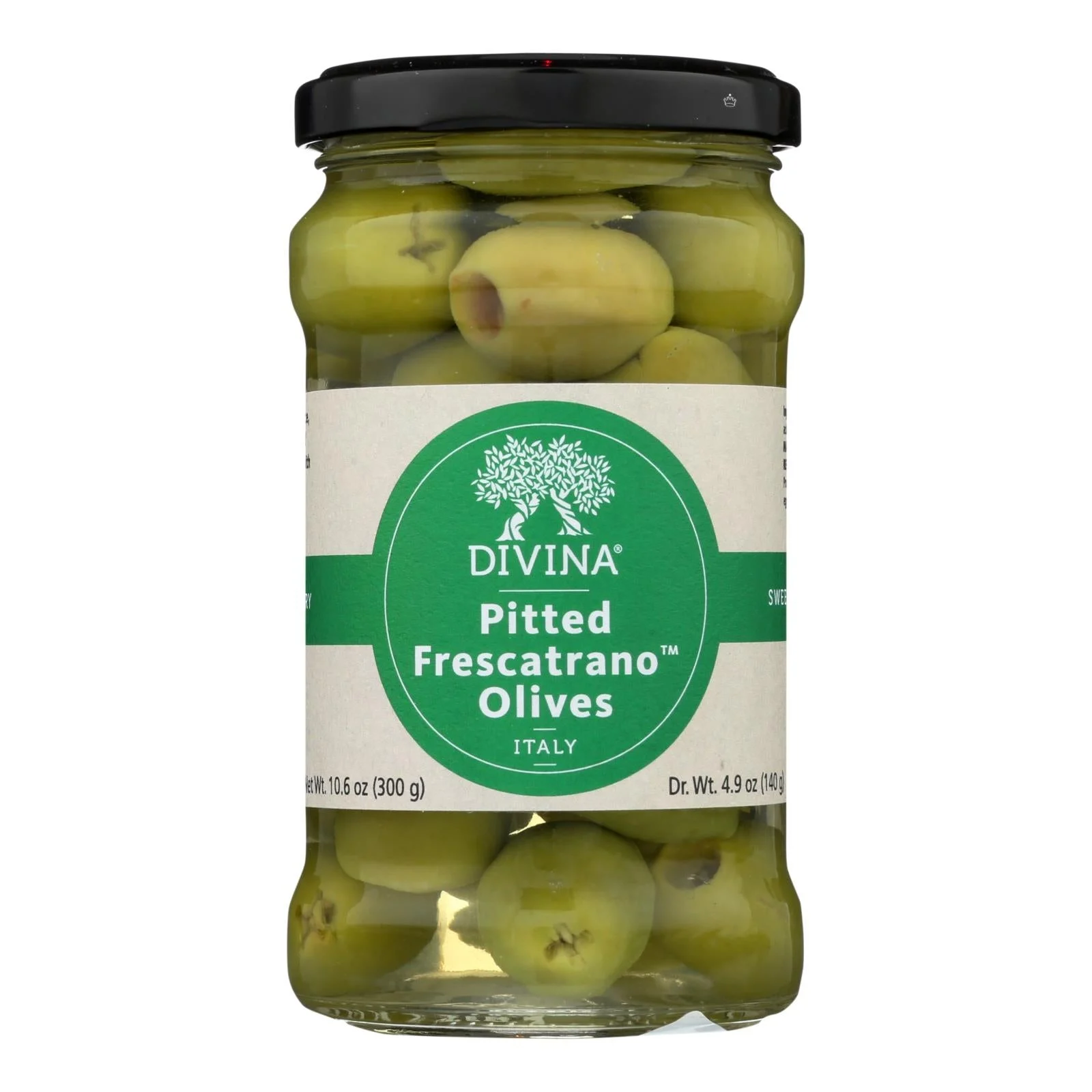 Divina - Olives Pitted Frescatrano - Case of 6 - 4.9 Ounce