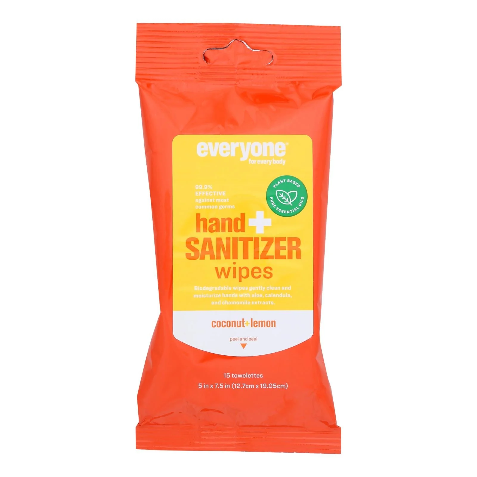 Everyone - Hand Sntzr Wps Coconut Lemon - Case of 6-15 Count