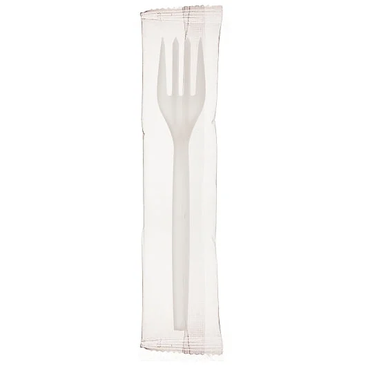 Ecosense 7In White Fork Individually Wrapped - Not Compostable, 750 Each, 750 Per Pack