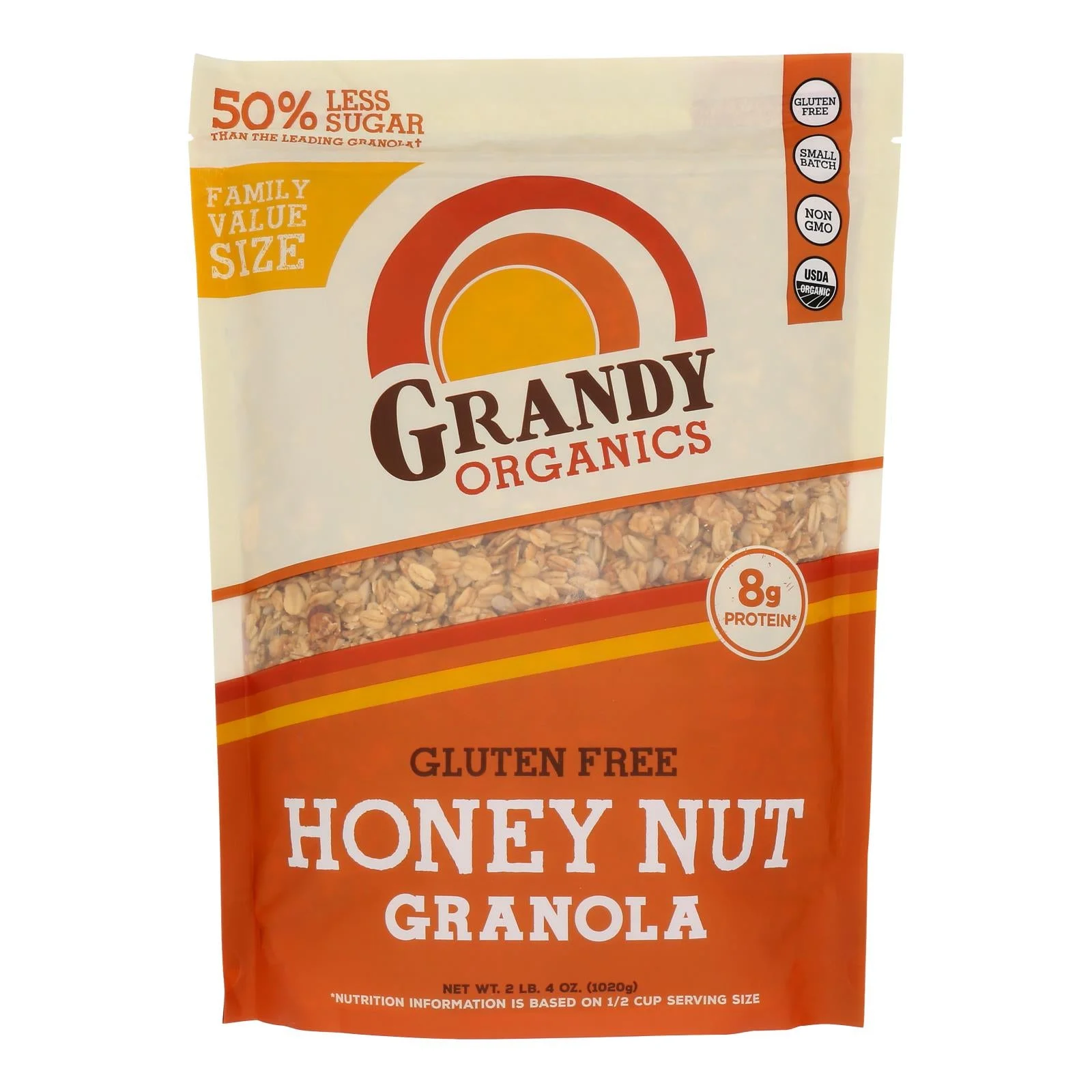 Grandyoats Granola Gluten-Free Honey Nut - Case of 4 - 36 Ounce