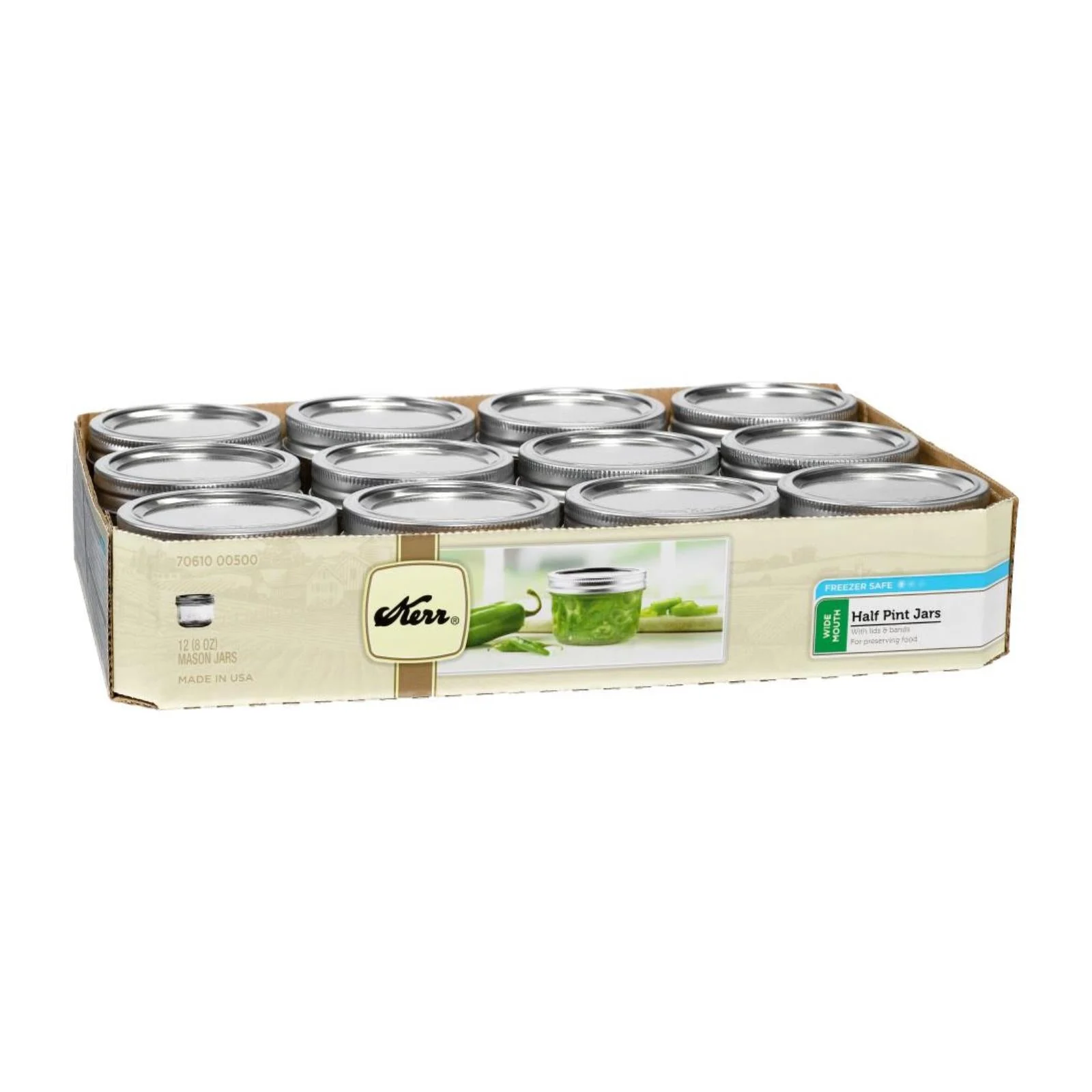 Kerr - Jars Wide Mouth 8Ounce - Case of 1-12 Count