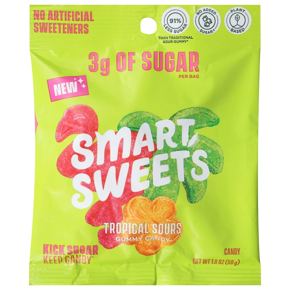 Smartsweets - Gummies Tropical Sours - Case of 14-1.8 OZ