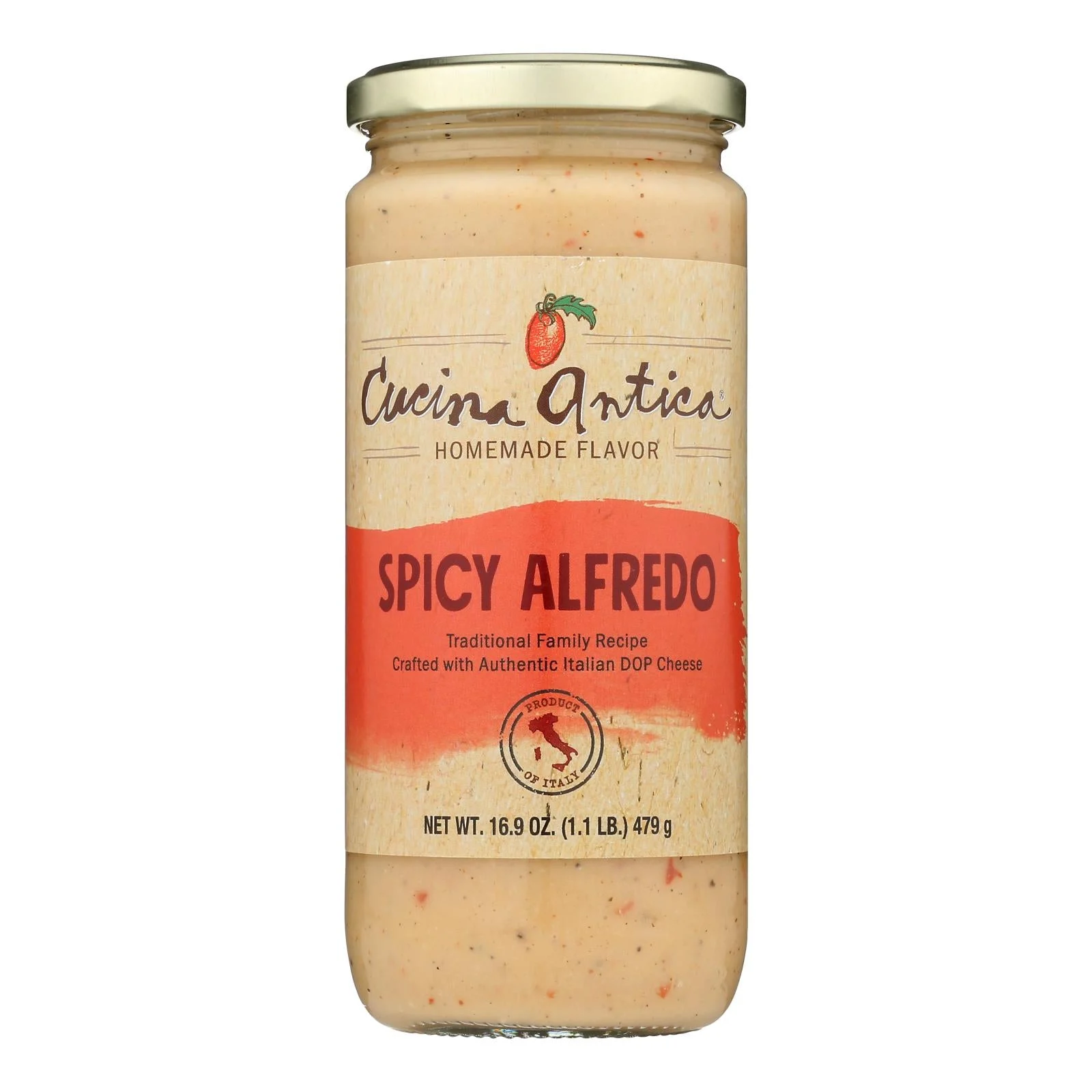 Cucina Antica - Alfredo Sauce Spicy - Case of 6-16.9 Ounce