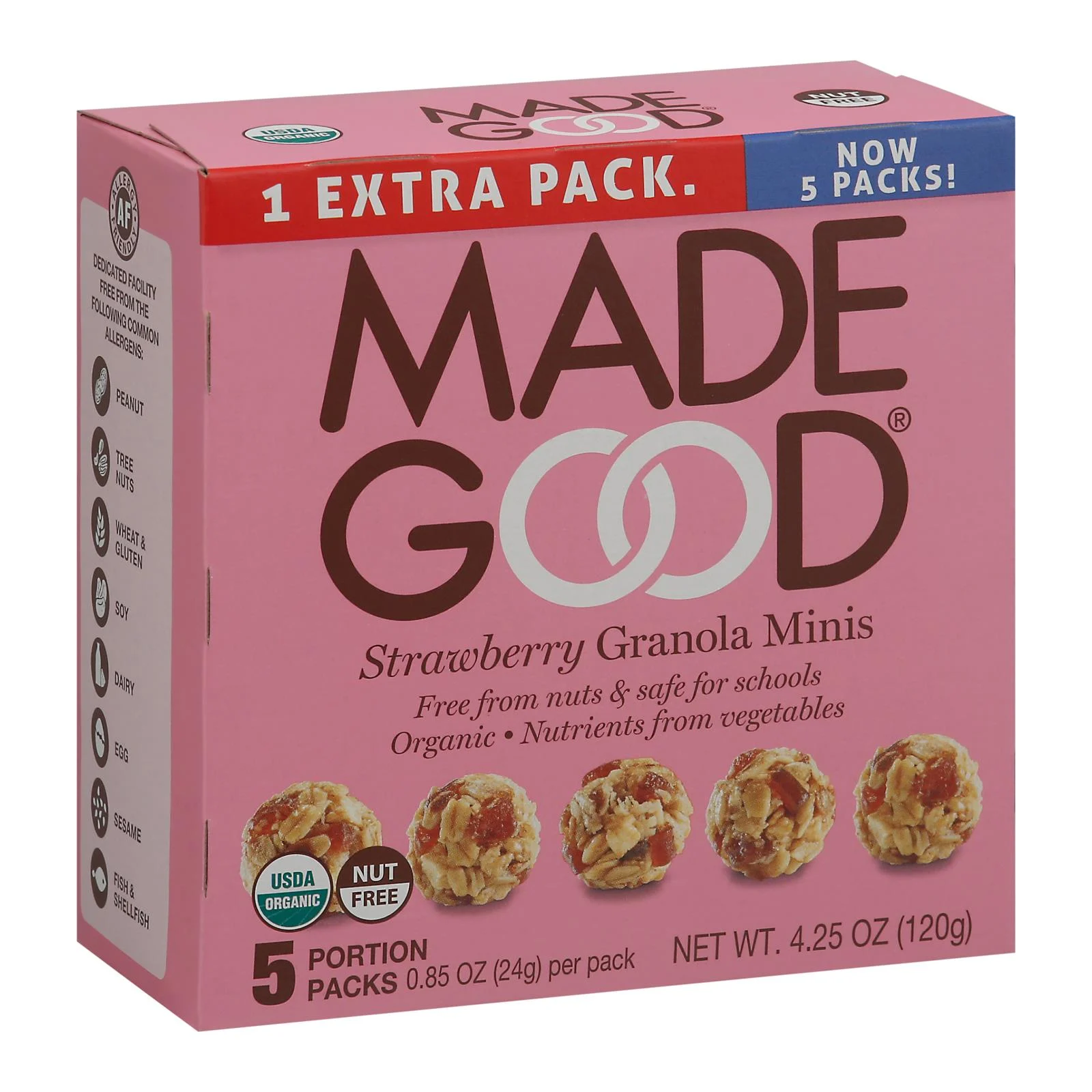 Made Good - Granola Mini Strwbrry - Case of 6-5/.85Ounce
