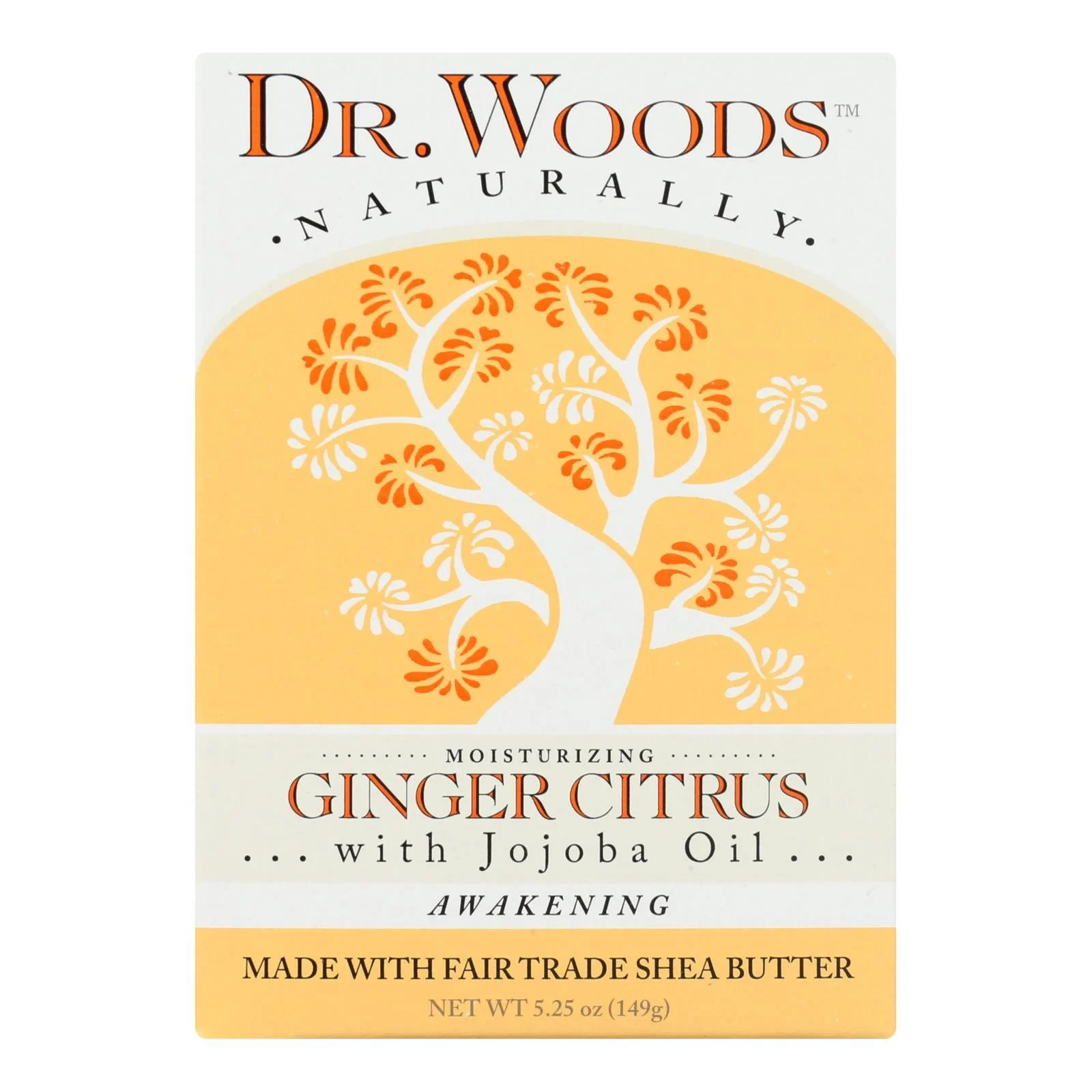 Dr. Woods Castile Bar Soap Ginger Citrus - 5.25 Ounce