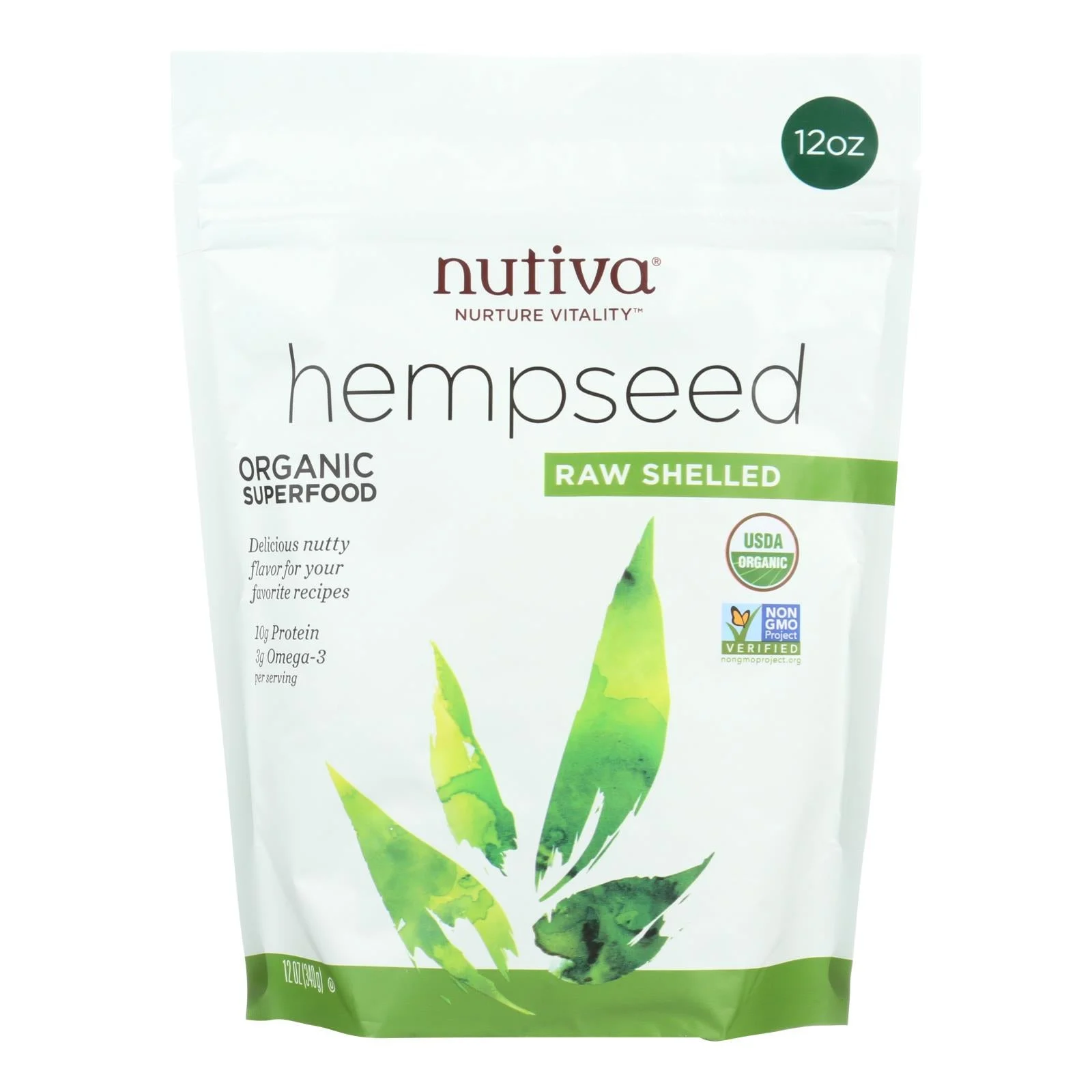 Nutiva Hempseed - Organic - Shelled - 12 Ounce