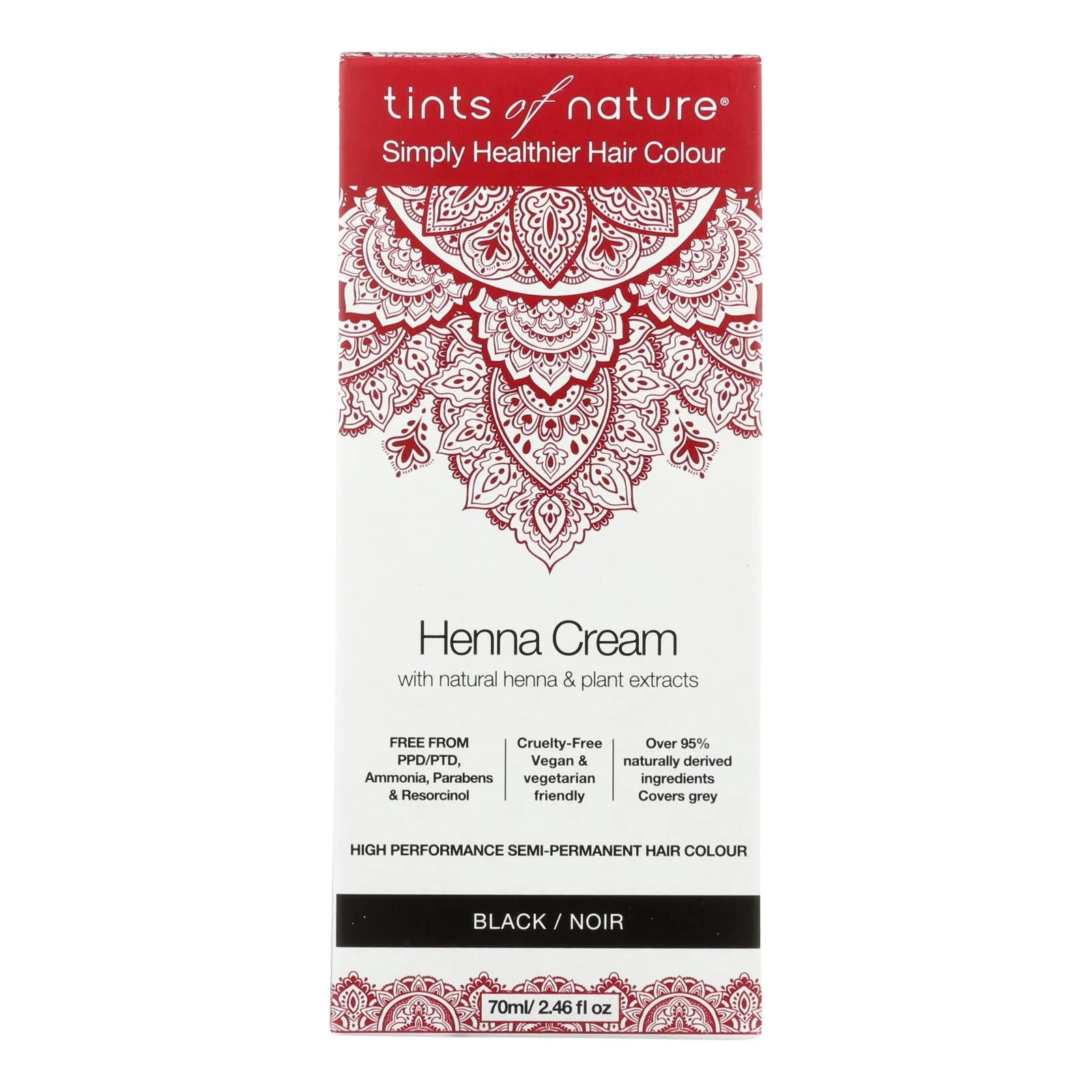 Tints Of Nature - Henna Cream Black - 2.46 Fluid Ounce