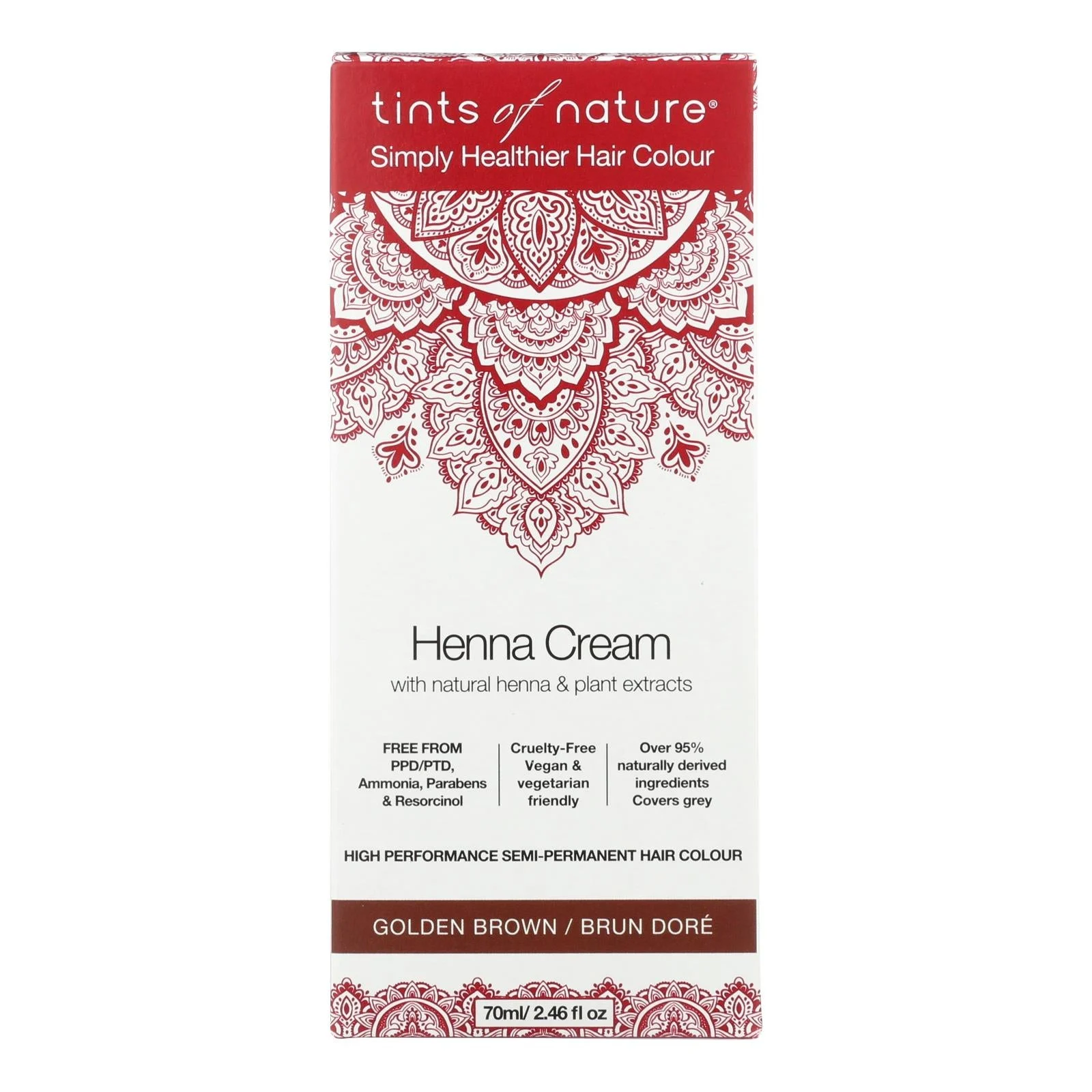 Tints Of Nature - Henna Cream Golden Brown - 2.46 Fluid Ounce