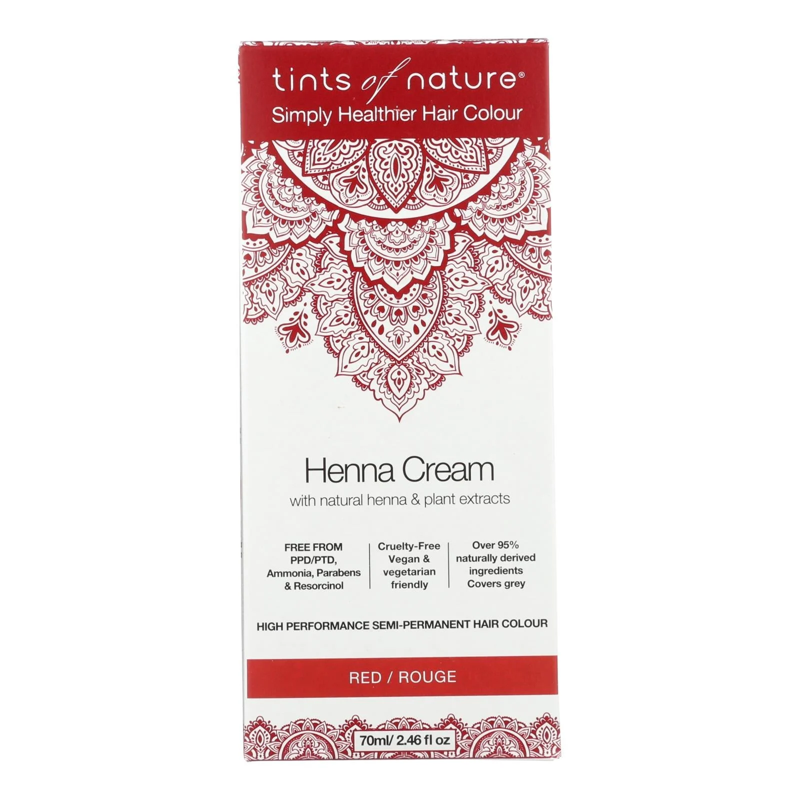 Tints Of Nature - Henna Cream Red - 2.46 Fluid Ounce