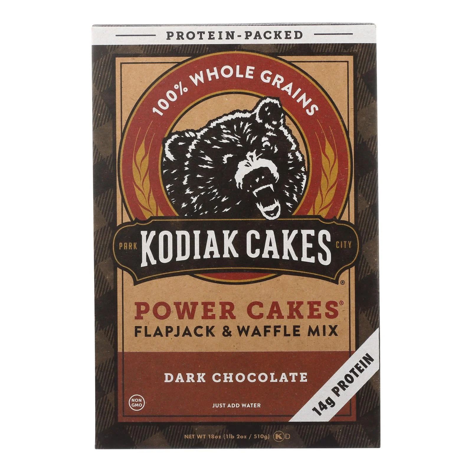 Kodiak Cakes Power Cakes Dark Chocolate Flapjack And Waffle Mix - Case of 6 - 18 Ounce