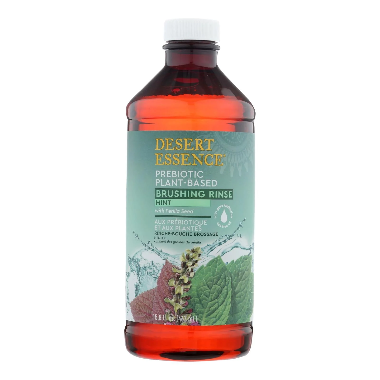Desert Essence - Brshing Rnse Prebio Mint - 1 Each - 15.8 Fluid Ounce