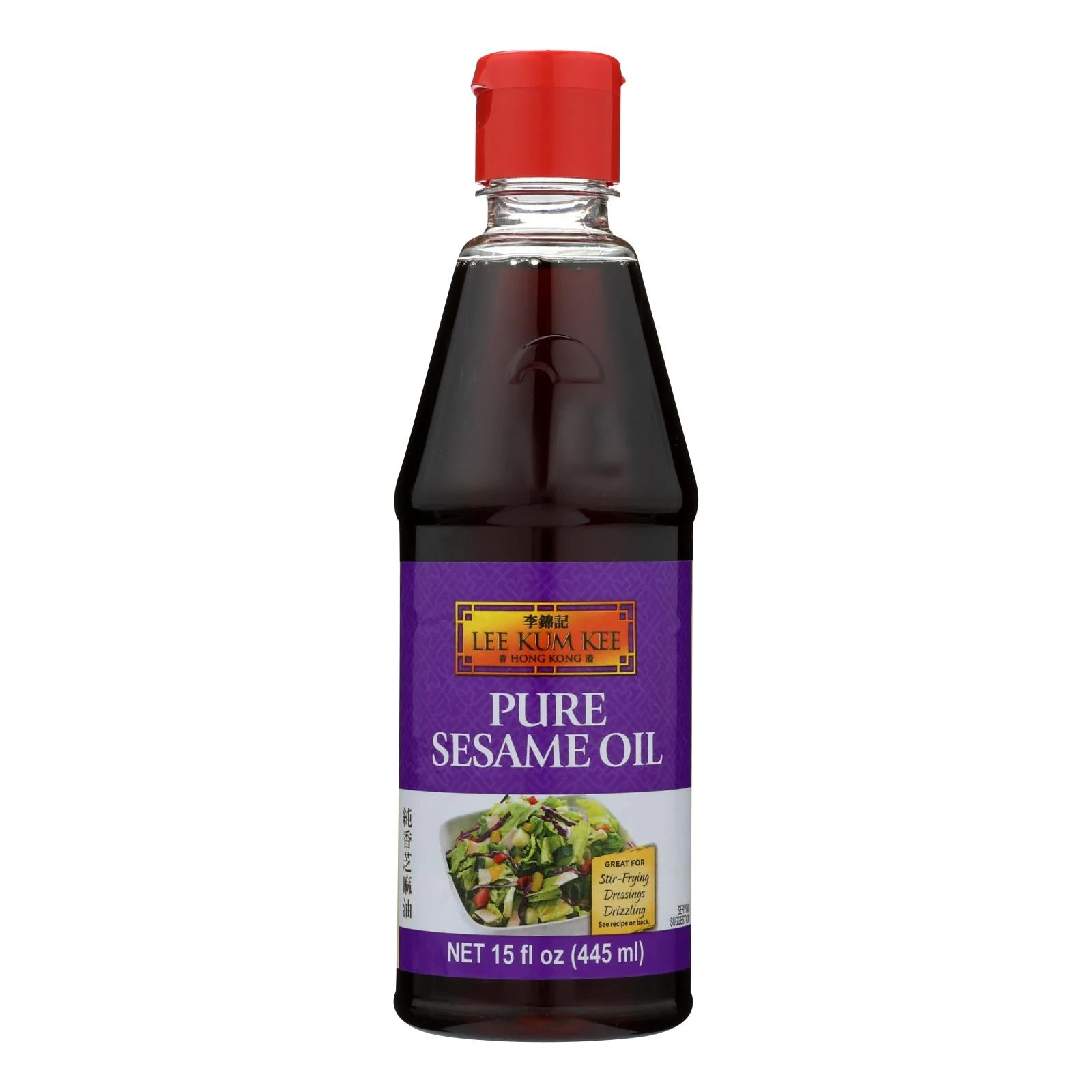 Lee Kum Kee's Pure Sesame Asian Cooking Oil - Case of 6 - 15 Fluid Ounce