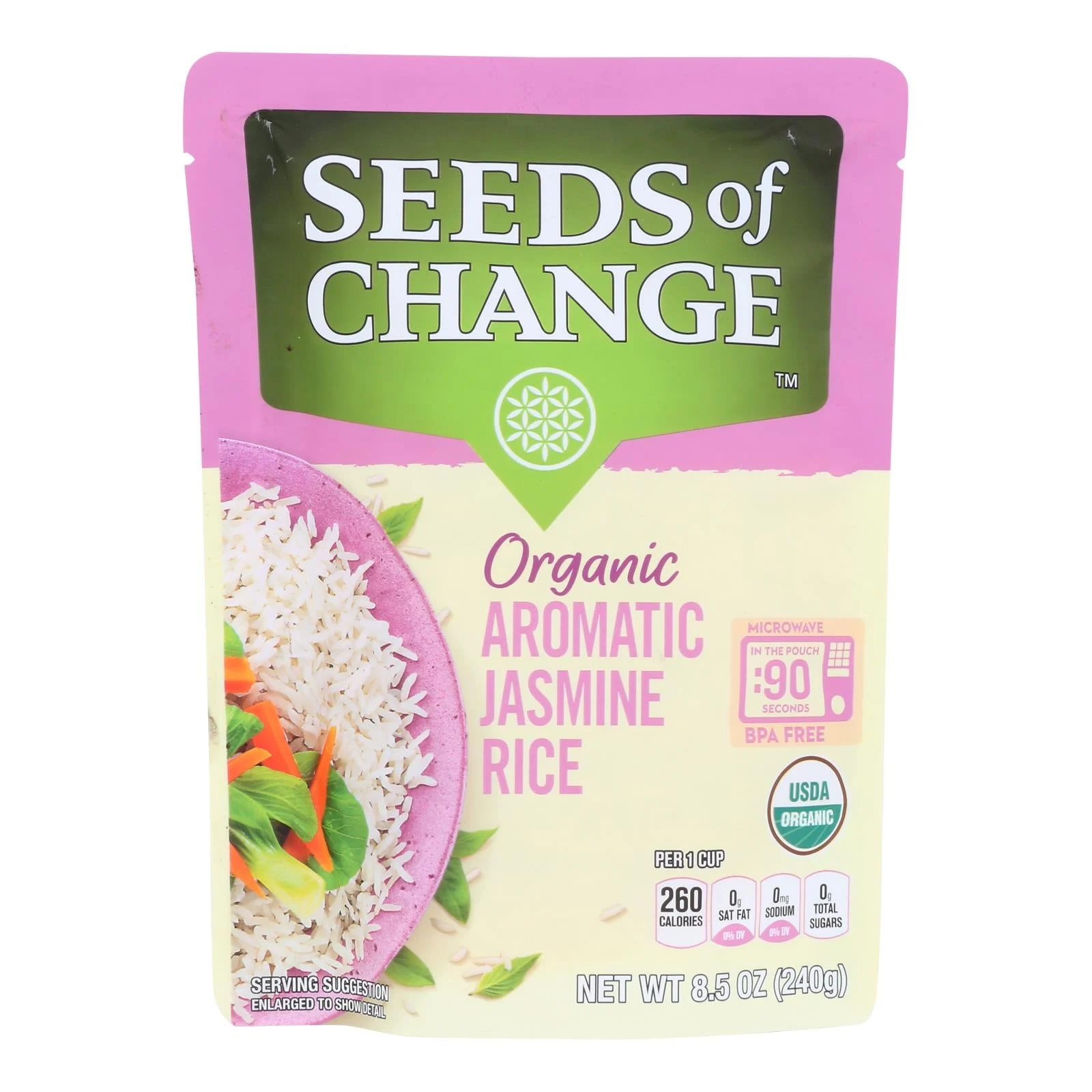 Seeds Of Change - Rice Aromatic Jasmine - Case of 12 - 8.5 Ounce