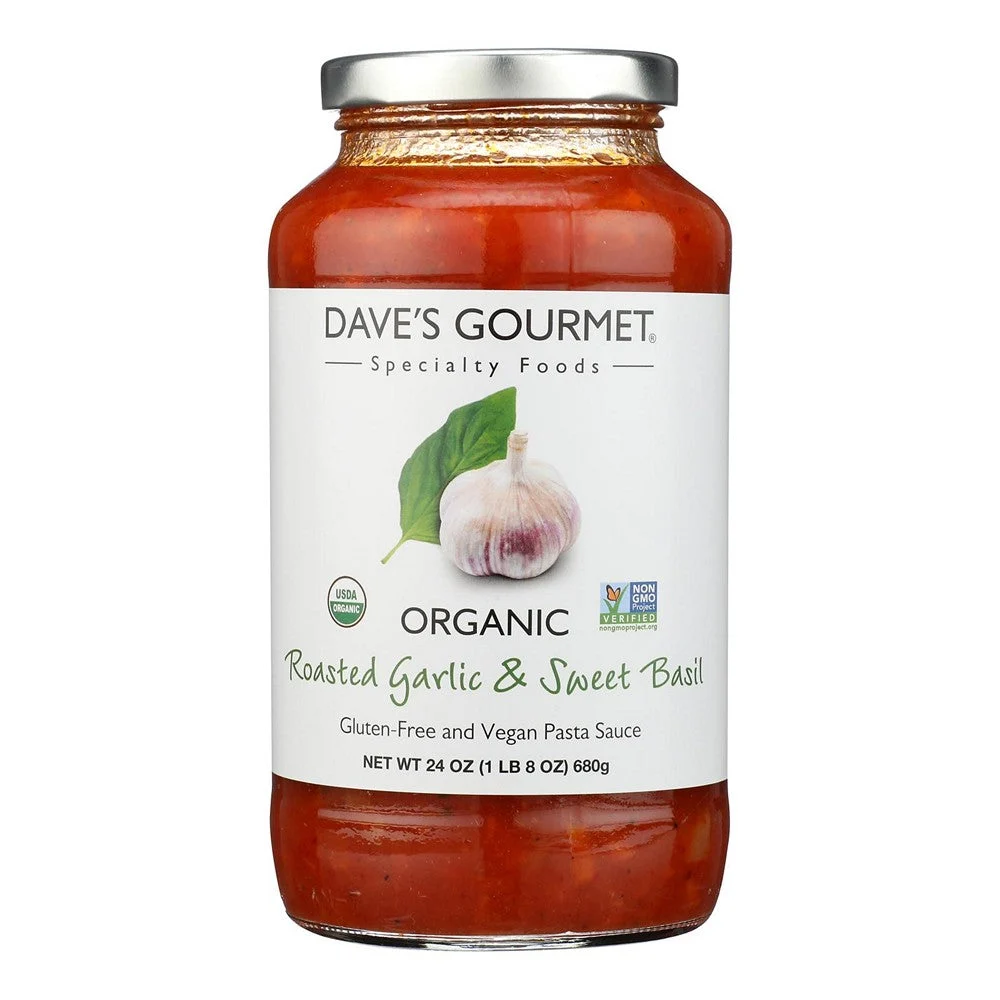 Dave's Gourmet - Psta Sce Organic Gar &swt Bsl - Case of 6-24 OZ